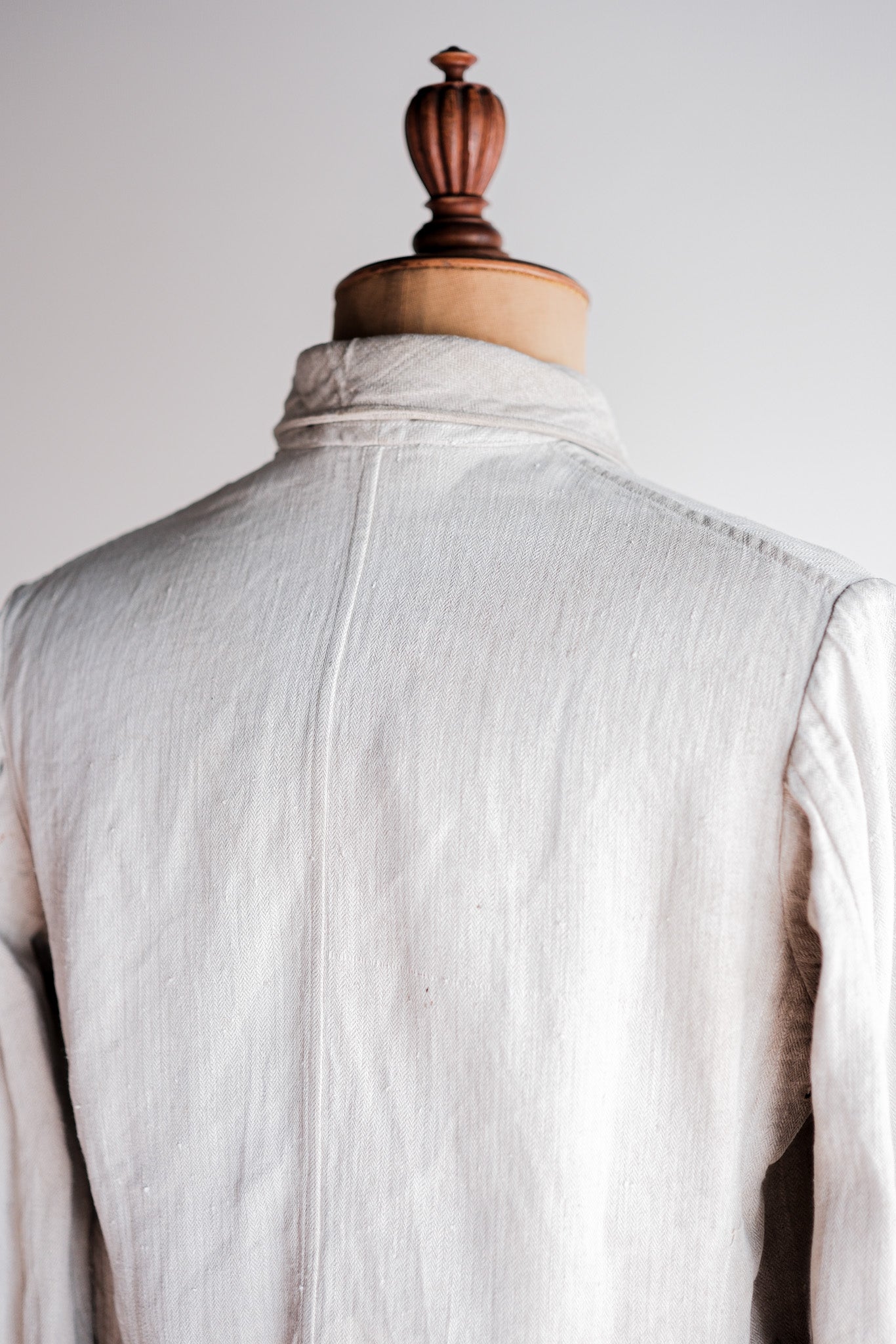 【~40's】German Air Force Drillich HBT Linen Jacket With Chin Strap "Luftwaffe"