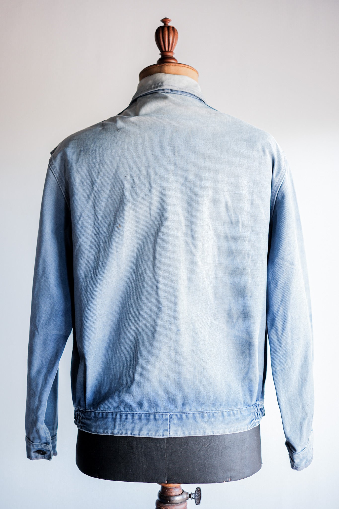 【~50’s】French Vintage Blue Cotton Twill Cyclist Jacket "Adolphe Lafont"