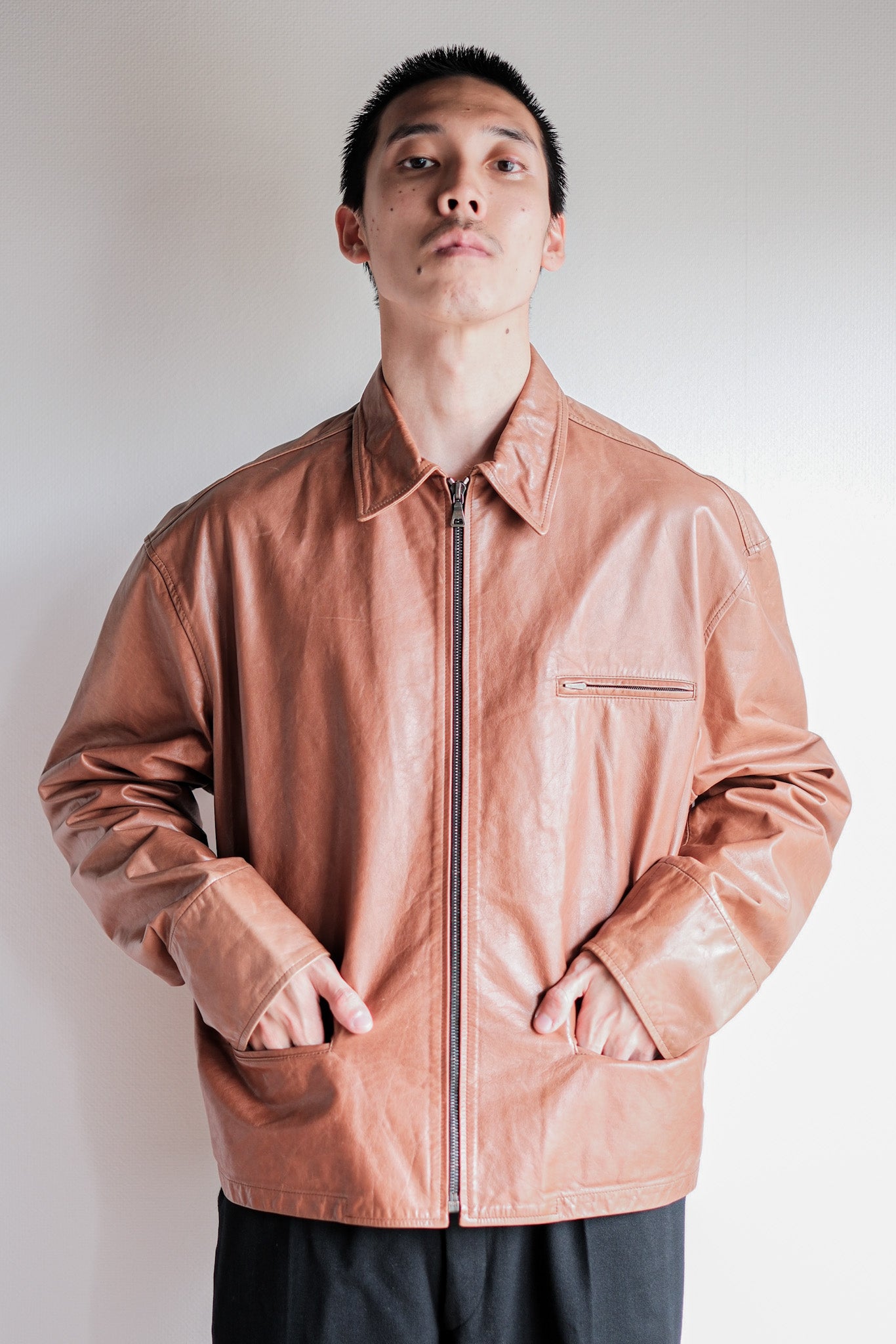 【~90’s】Old JIL SANDER Leather Jacket Size.48