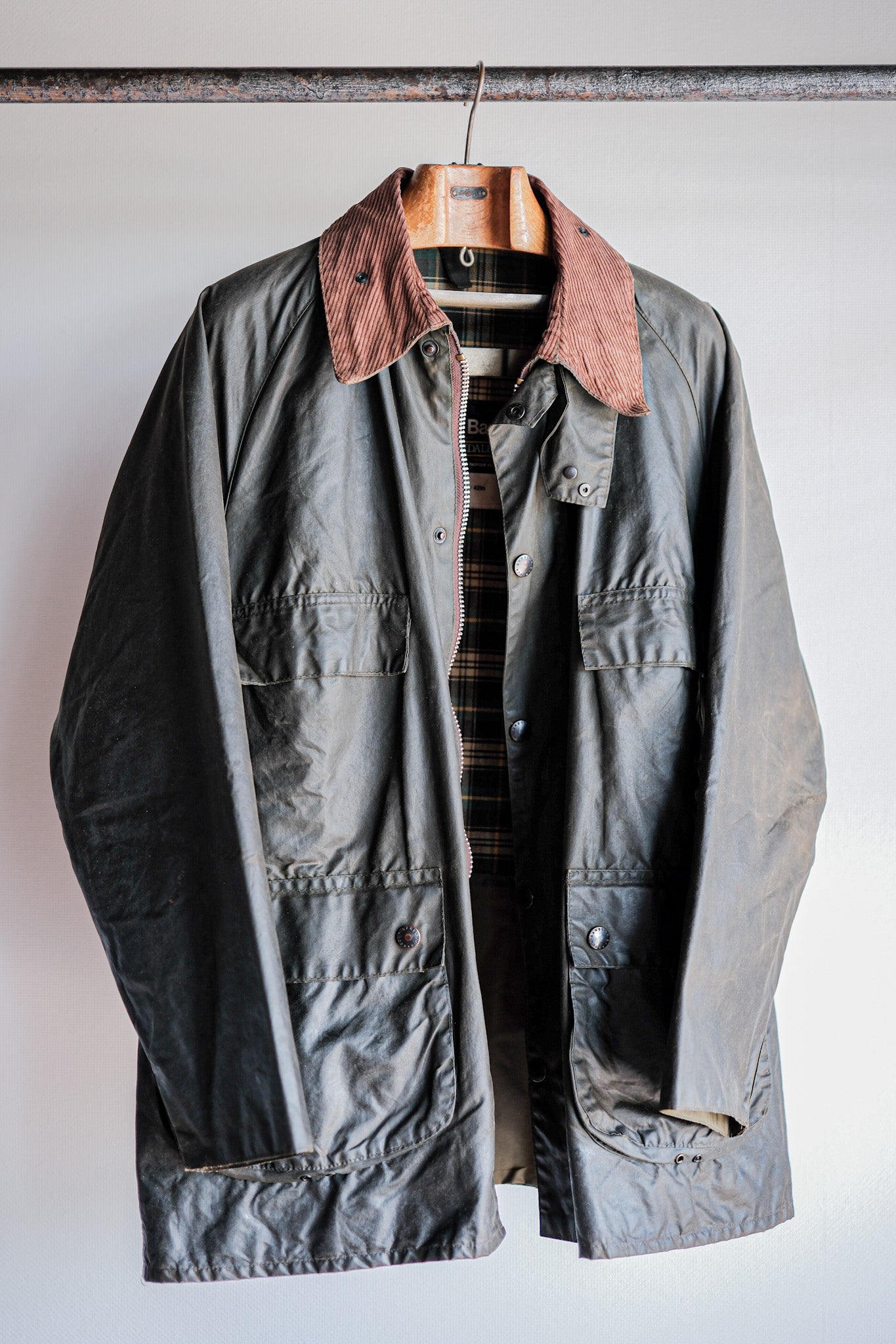 【~80's】Vintage Barbour "BEDALE" 2 Crest Size.42