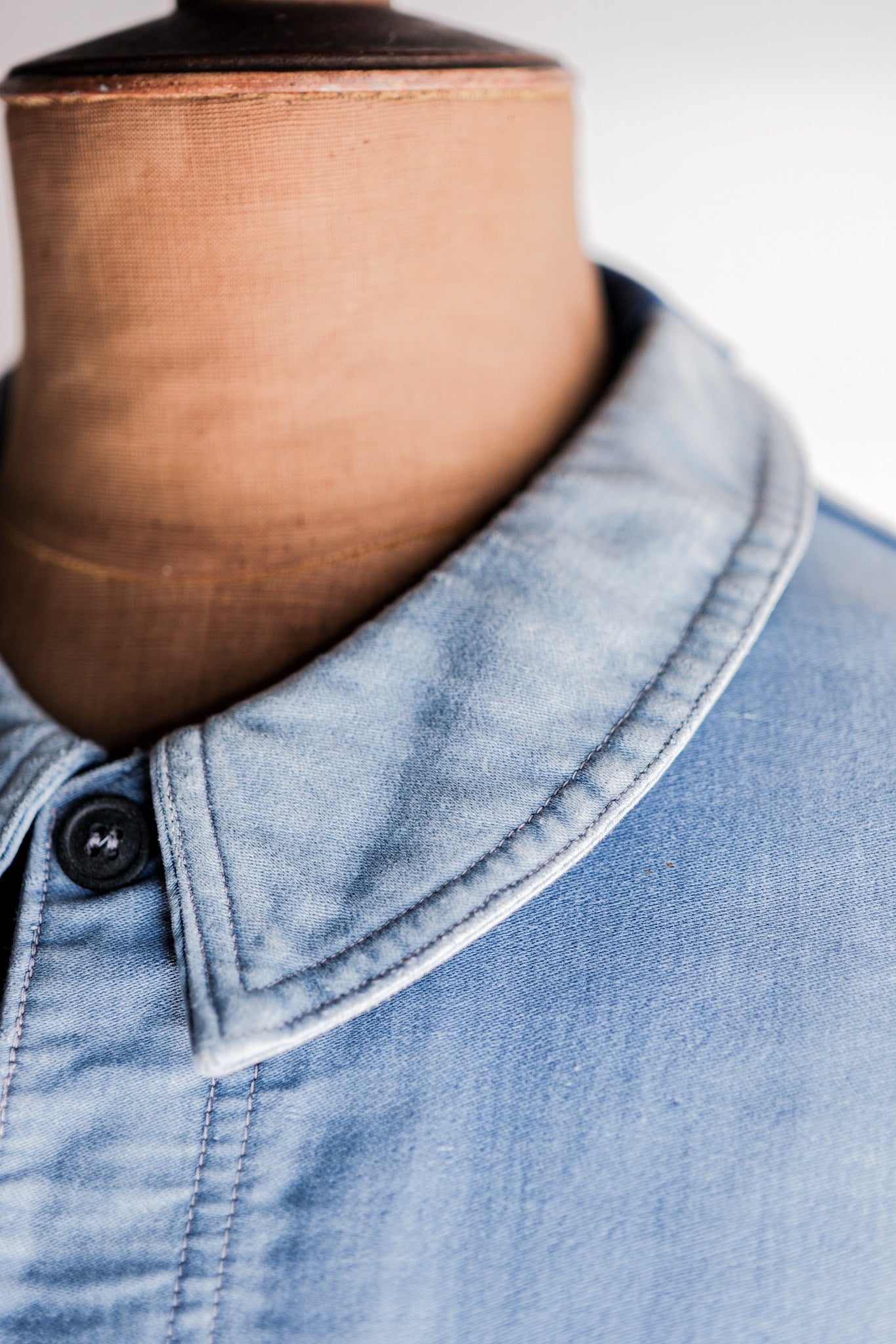 【~40's】French Vintage Blue Moleskin Work Jacket "4 Buttons"