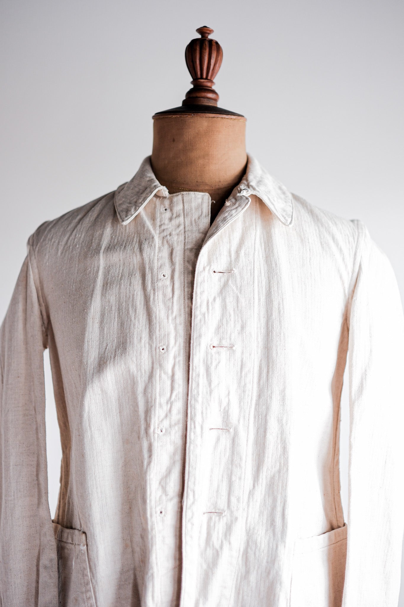 【~40's】German Air Force Drillich HBT Linen Jacket "Luftwaffe"