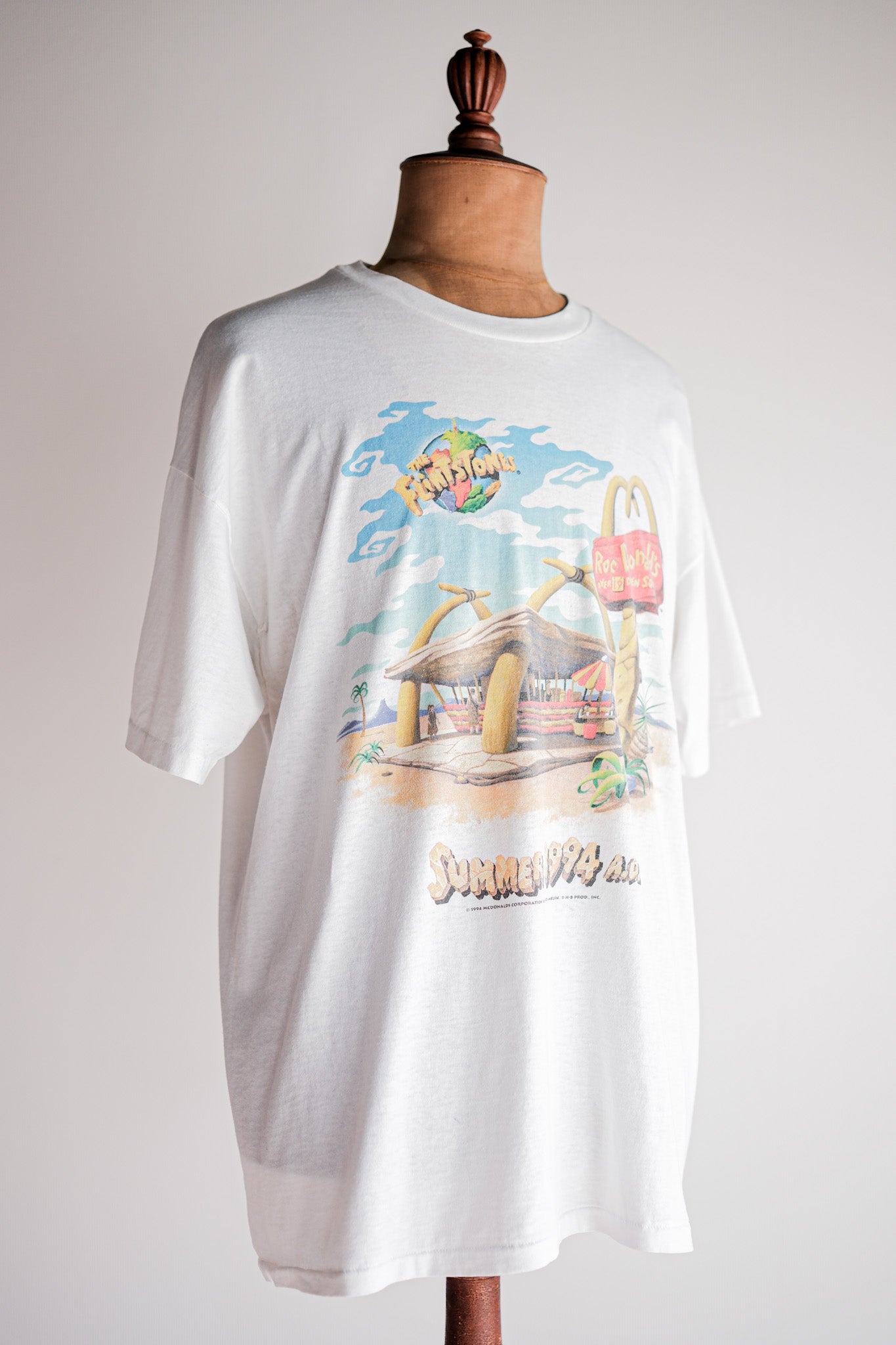 【~90's】Vintage Movie Print T-shirt Size.XL "The Flintstones" "Made in U.S.A."