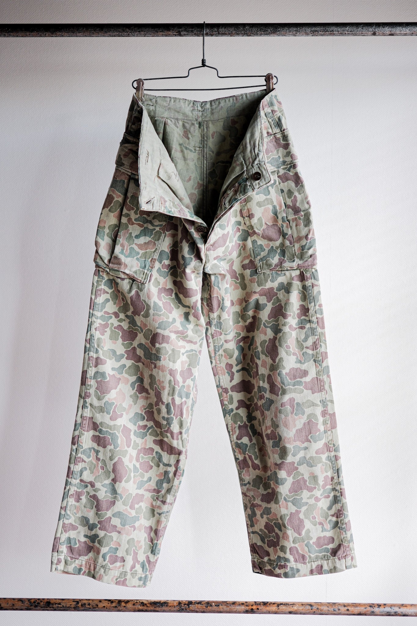 【~50's】Dutch Army Frogskin Camouflage Field Trousers Size.46