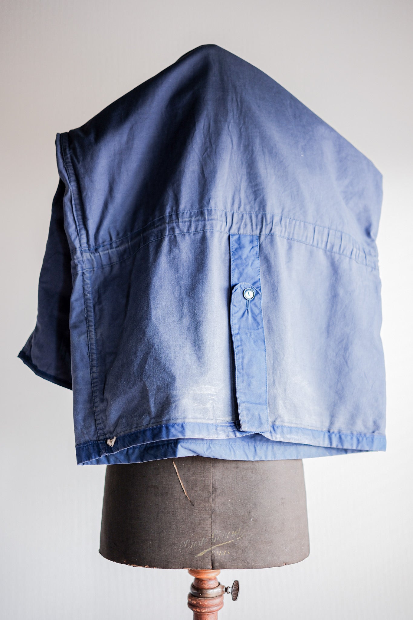 【~60's】British Vintage Blue Ventile Smock Size.LARGE "Blacks Of Greenock"