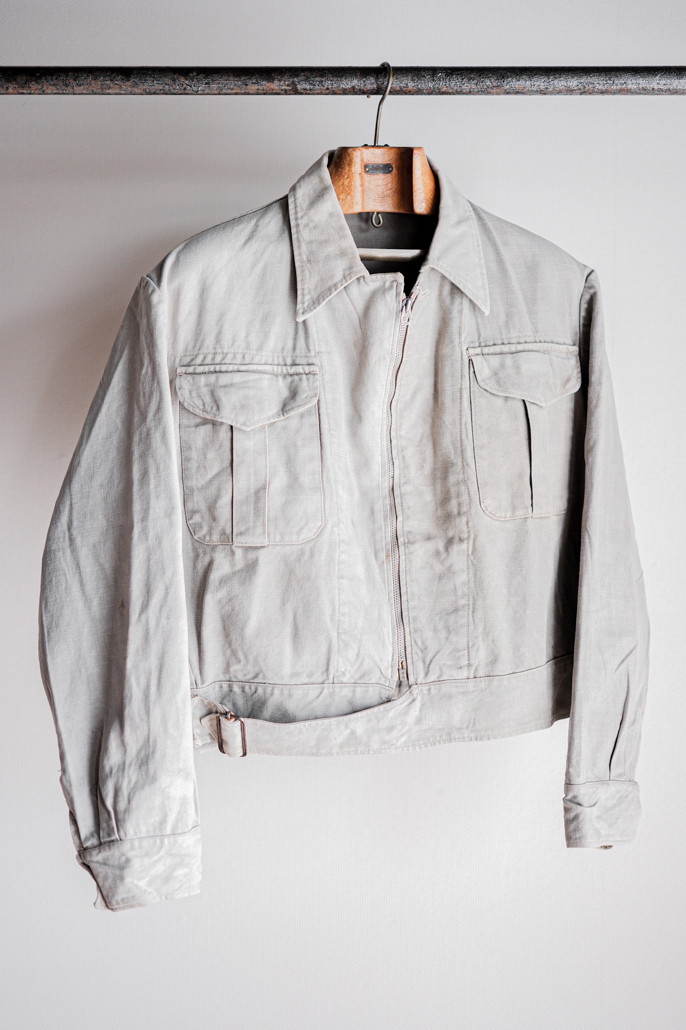 [~ 40) 프랑스 군대 M44 배틀 드레스 재킷 크기 .42 "수정"