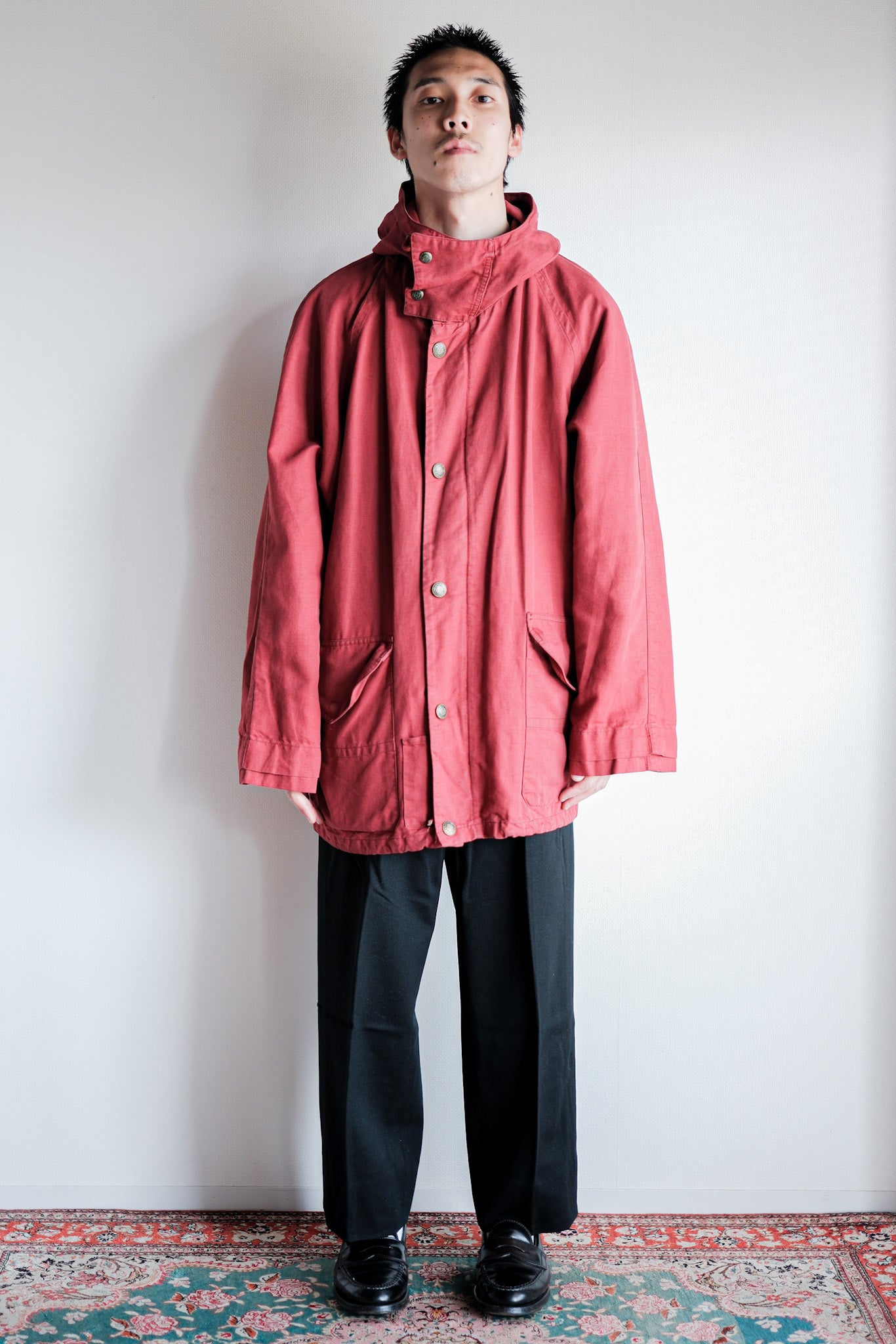 【~80’s】Old C.P.Company Garment Dyed Cotton Linen Parka Size.48