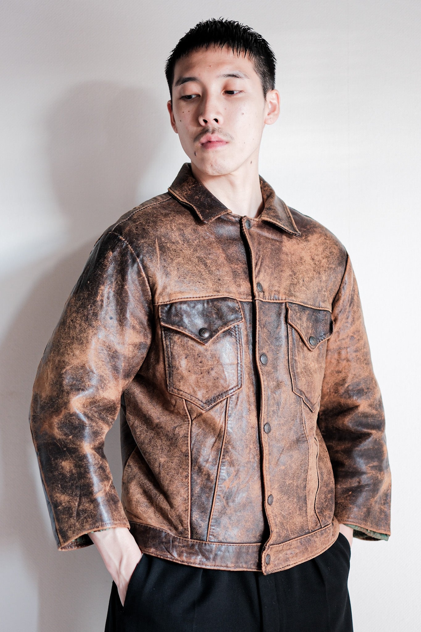 【~50’s】Vintage Levi’s Leather Jacket "Short Horn"