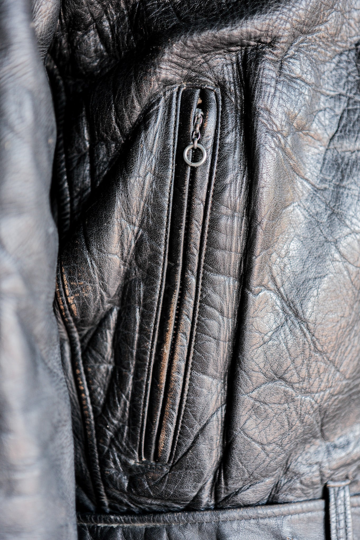 【~50's】American Vintage Two Star Horsehide Motorcycle Leather Jacket "WINDWARD"