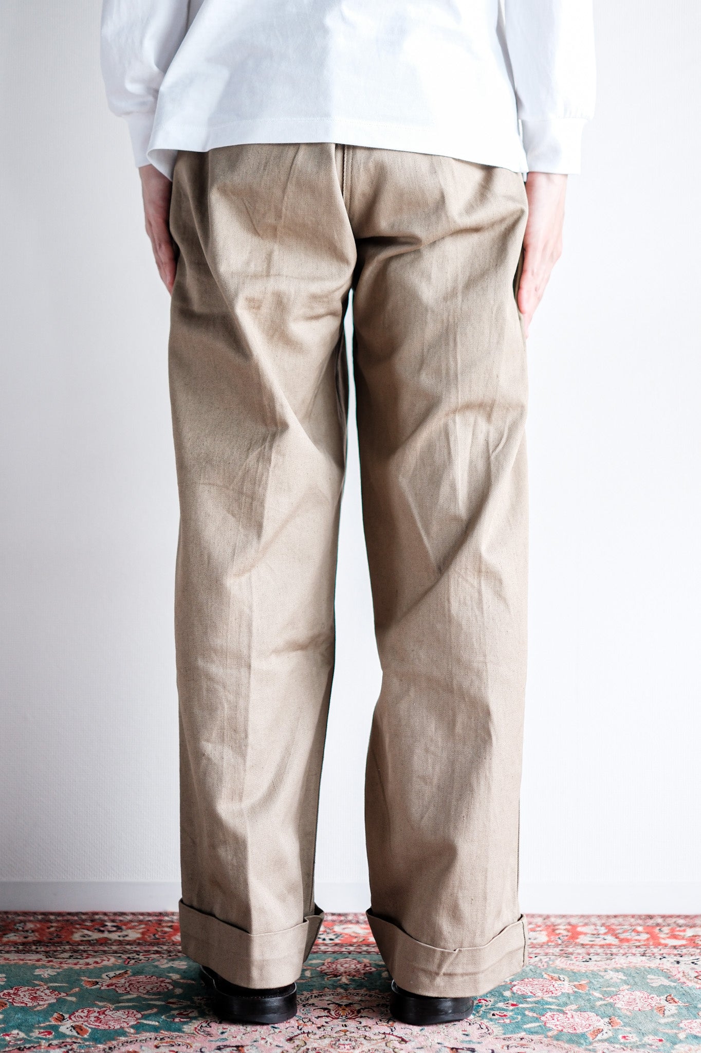 【~60's】French Army M52 Chino Trousers Size.22 "Dead Stock"