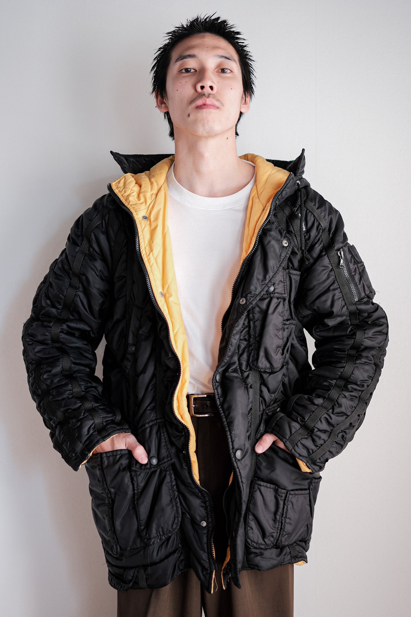 【~00's】Old DOLCE & GABBANA Multi Pocket Puffer Jacket Size.46