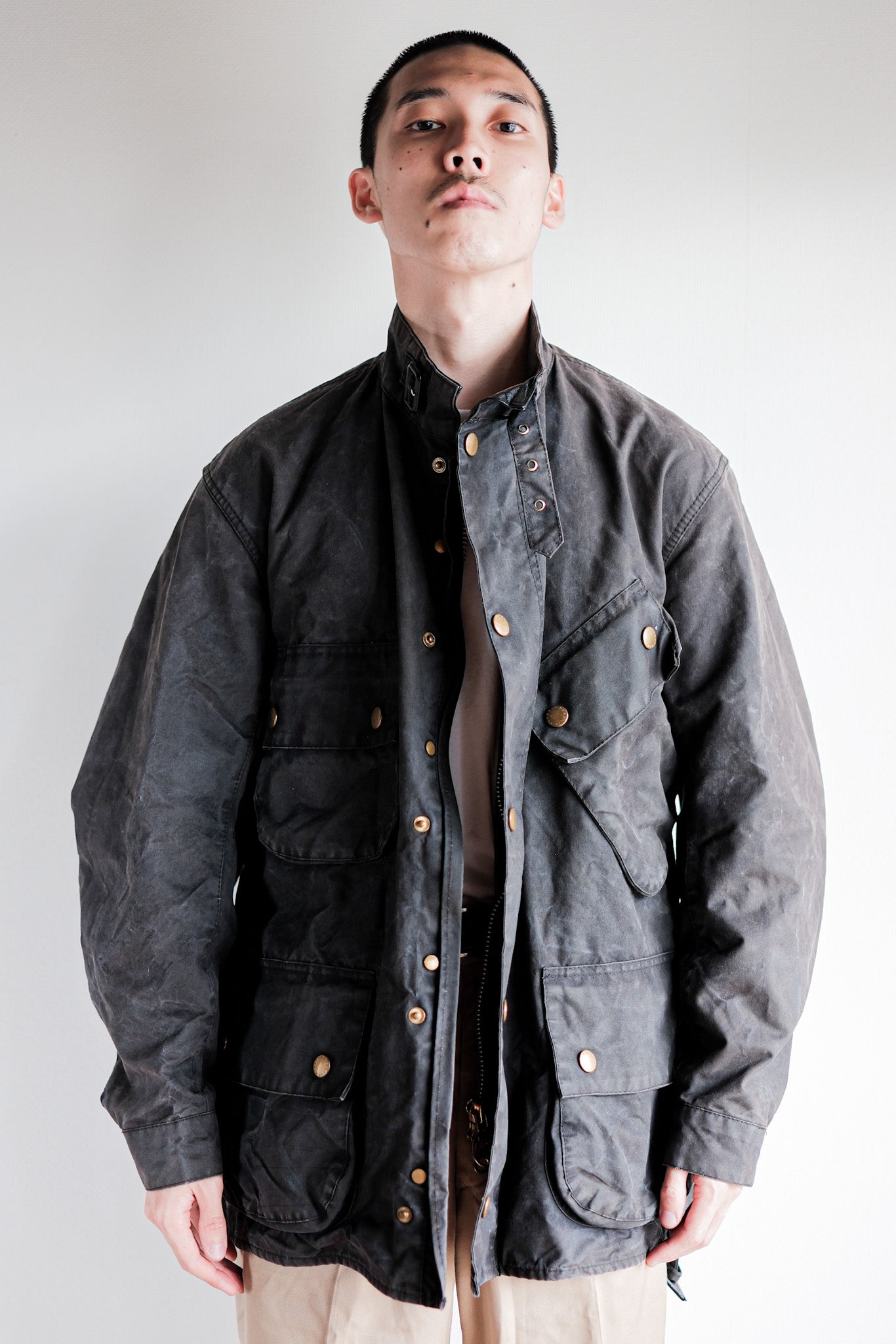 【~90's】Vintage Barbour "BEACON JACKET" 3 Crest "Unusual Lining"