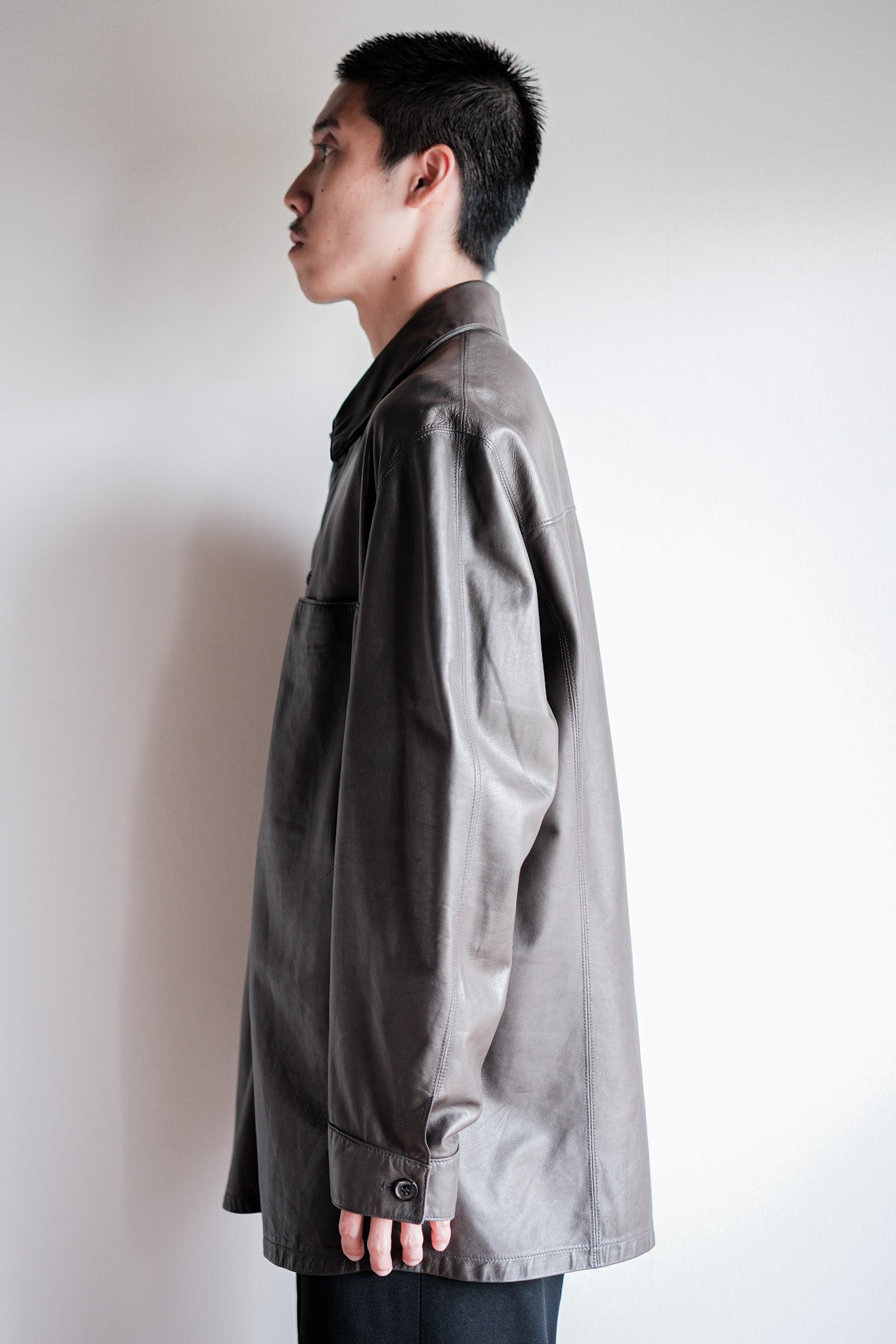 【~90's】Old SERAPHIN Lamb Leather Shirt Jacket Size.54