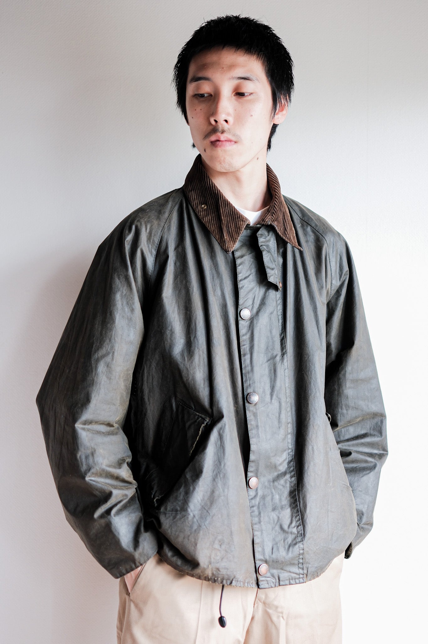 【~00's】Vintage Barbour "BEAULIEU JACKET" 3 Crest Size.42