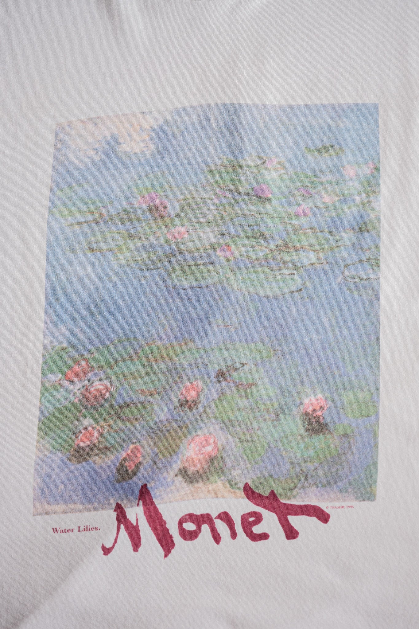 【~90's】Vintage Art Print T-shirt Size.XL "Claude Monet" "Water Lilies" "Made in U.S.A."