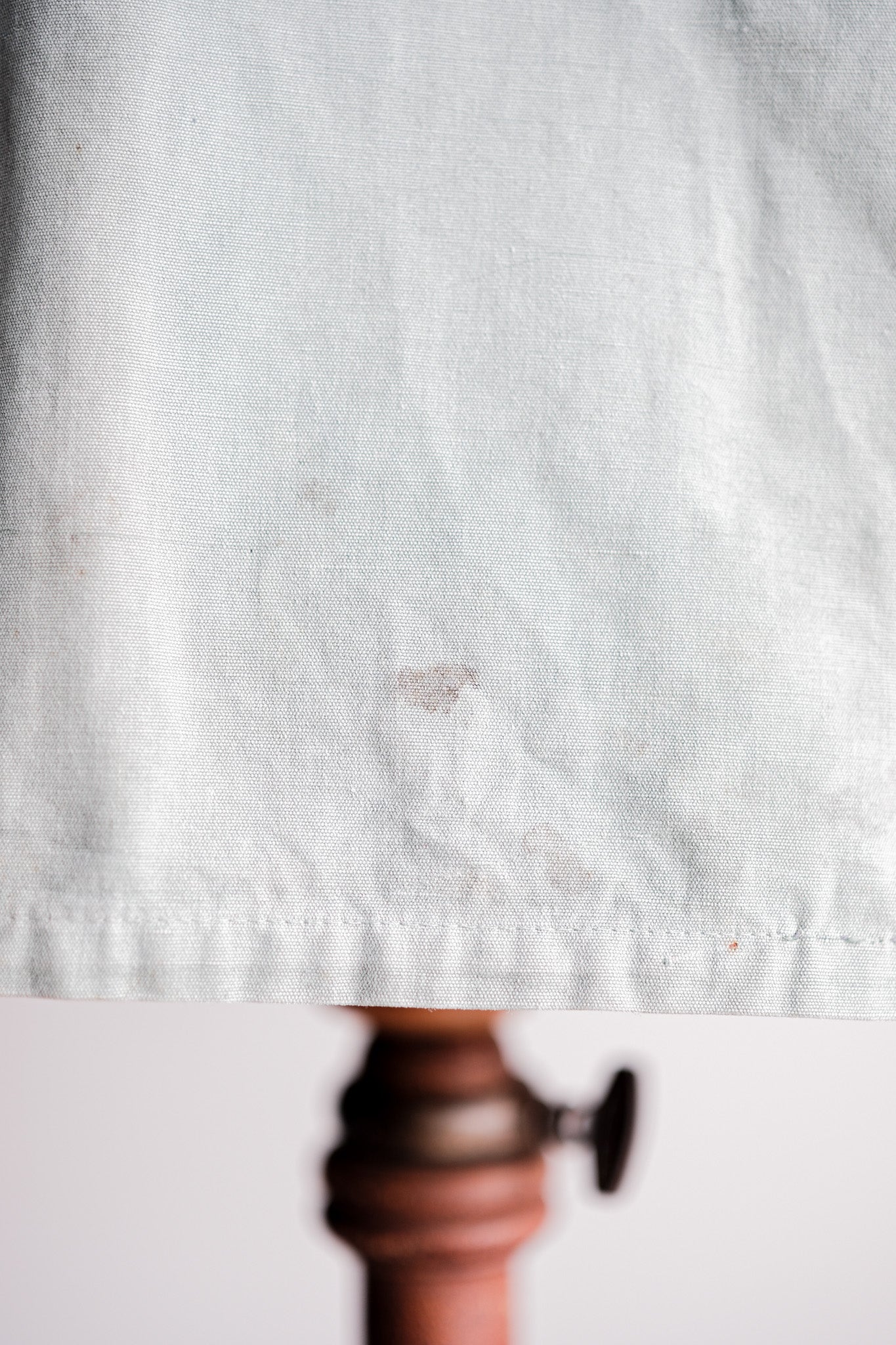 【~50's】French Vintage Green Cotton Canvas Hunting Jacket With Chin Strap "Patchwork"