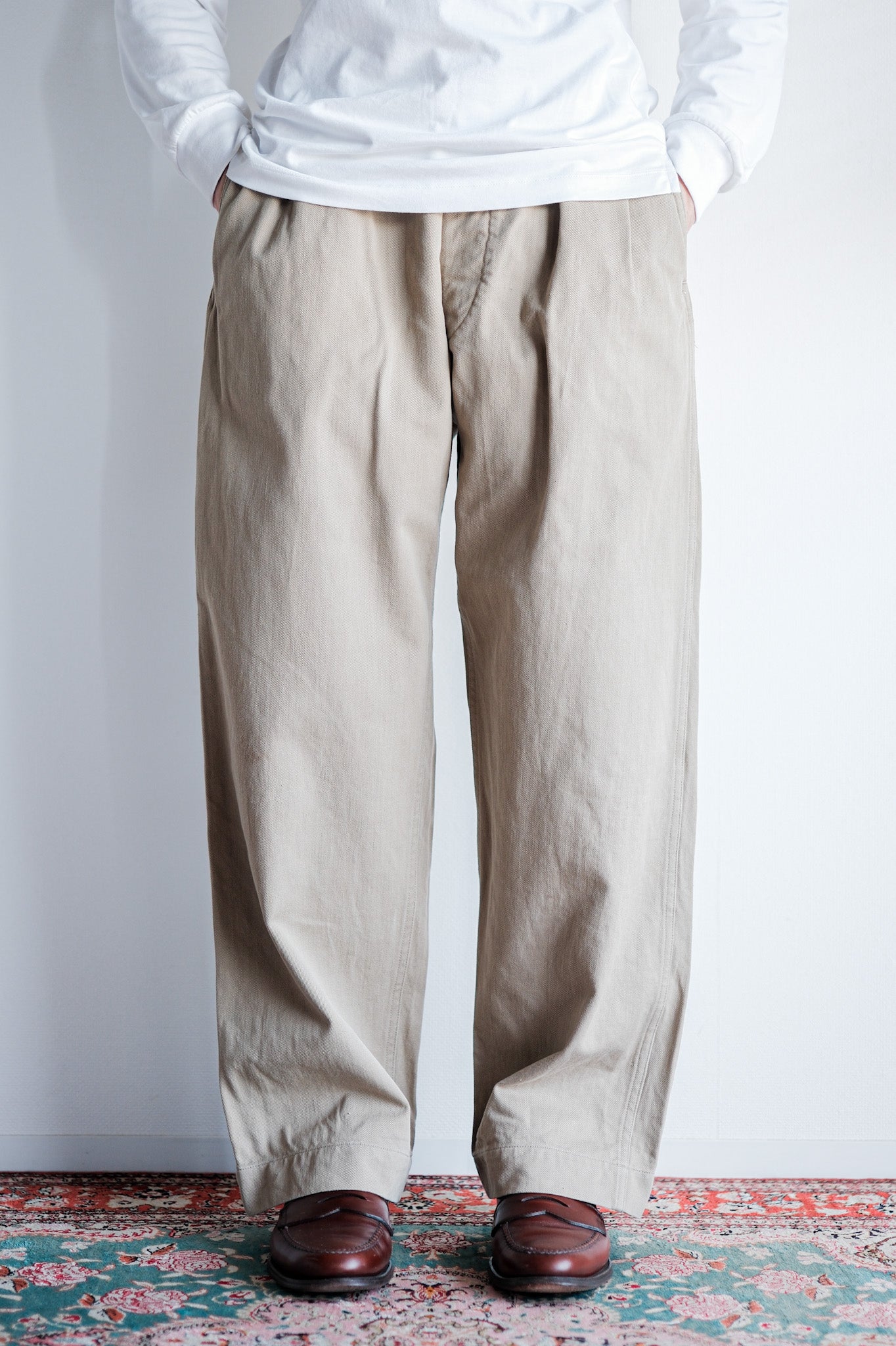【~60's】French Army M52 Chino Trousers Size.23