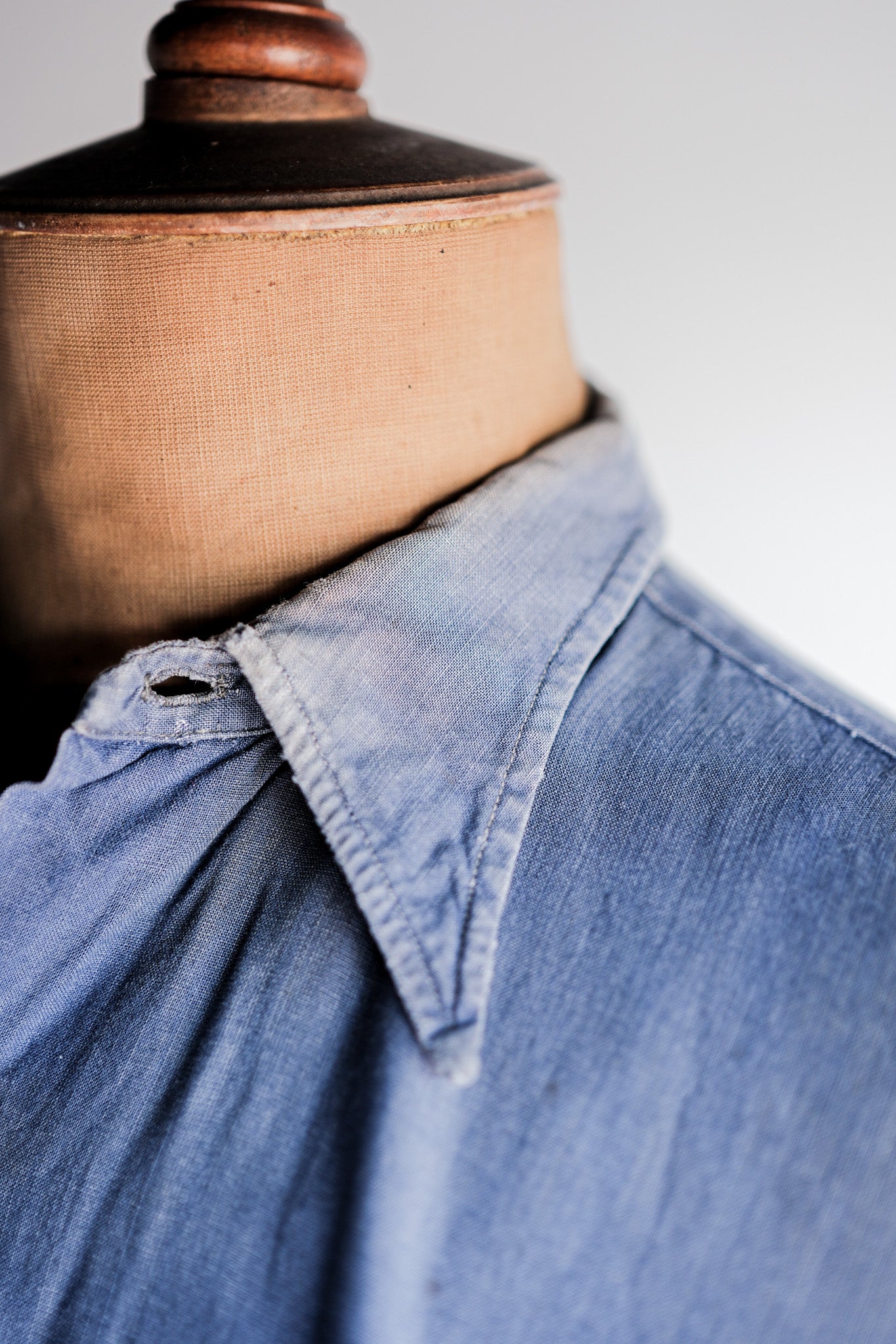 【~40’s】French Vintage Indigo Linen Work Shirt