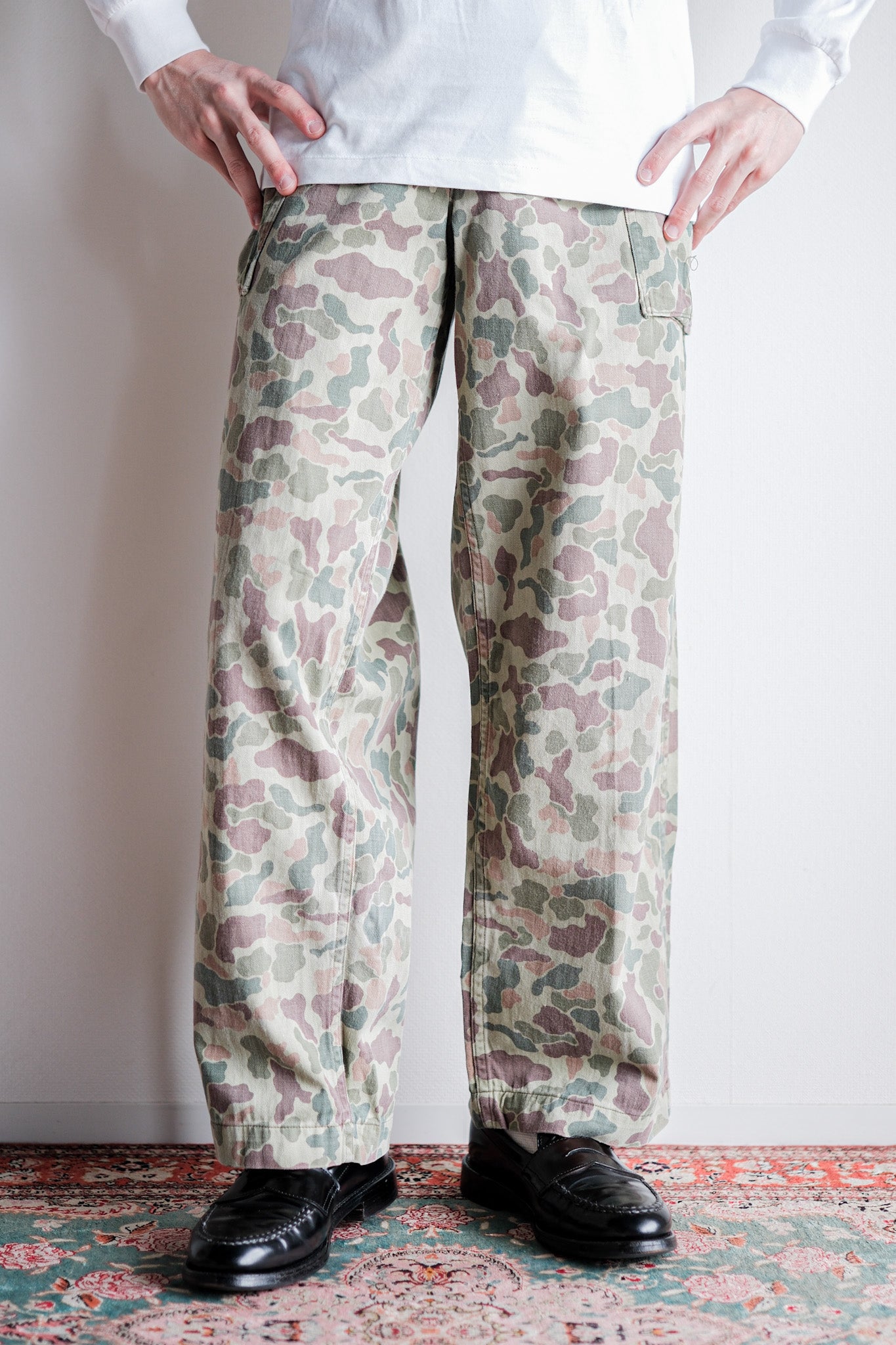 【~50's】Dutch Army Frogskin Camouflage Field Trousers Size.46