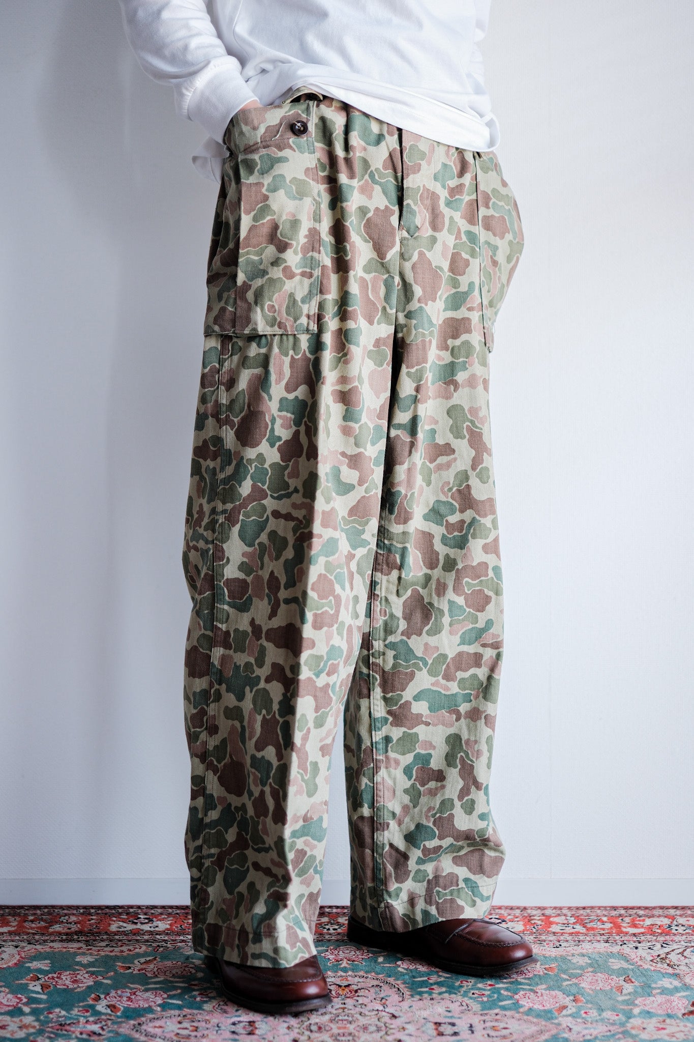 【~50's】Dutch Army Frogskin Camouflage Field Trousers Size.46