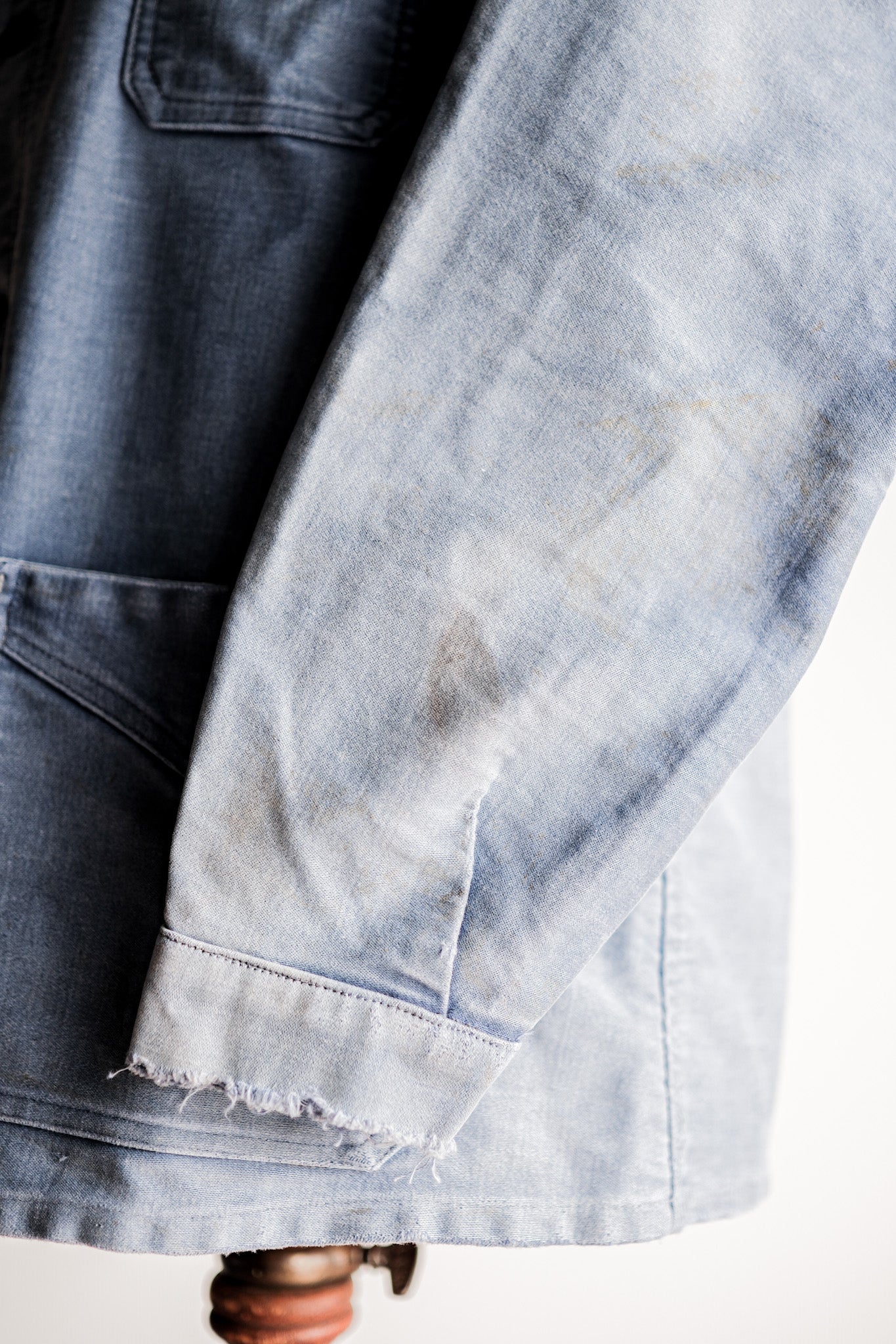 【~40's】French Vintage Blue Moleskin Work Jacket