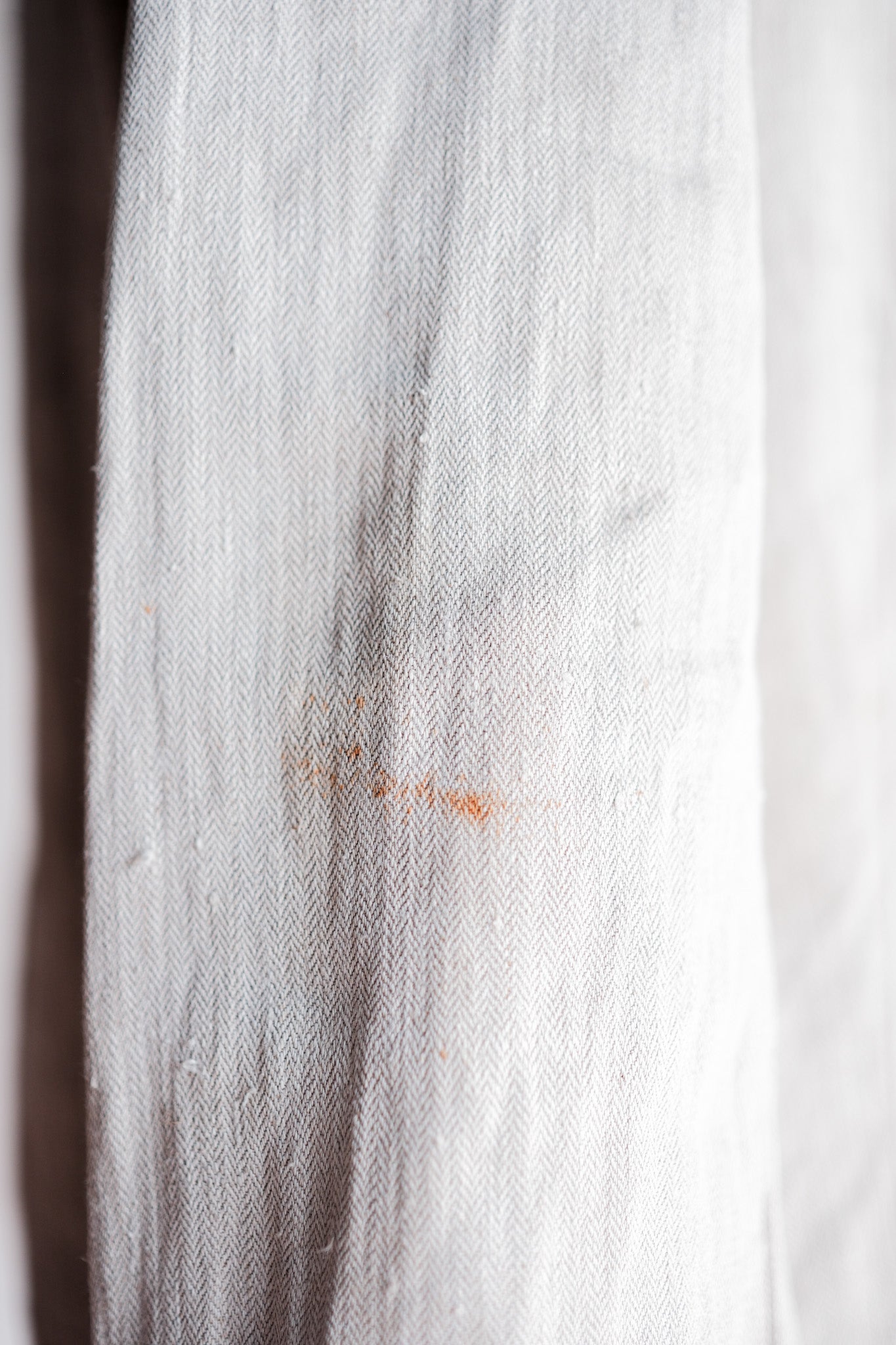 【~40's】German Air Force Drillich HBT Linen Jacket With Chin Strap "Luftwaffe"