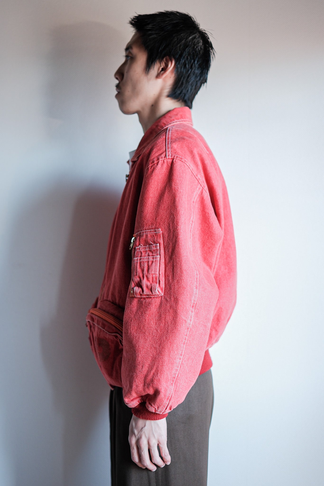 【~90's】Old PINK HOUSE Red Denim Blouson
