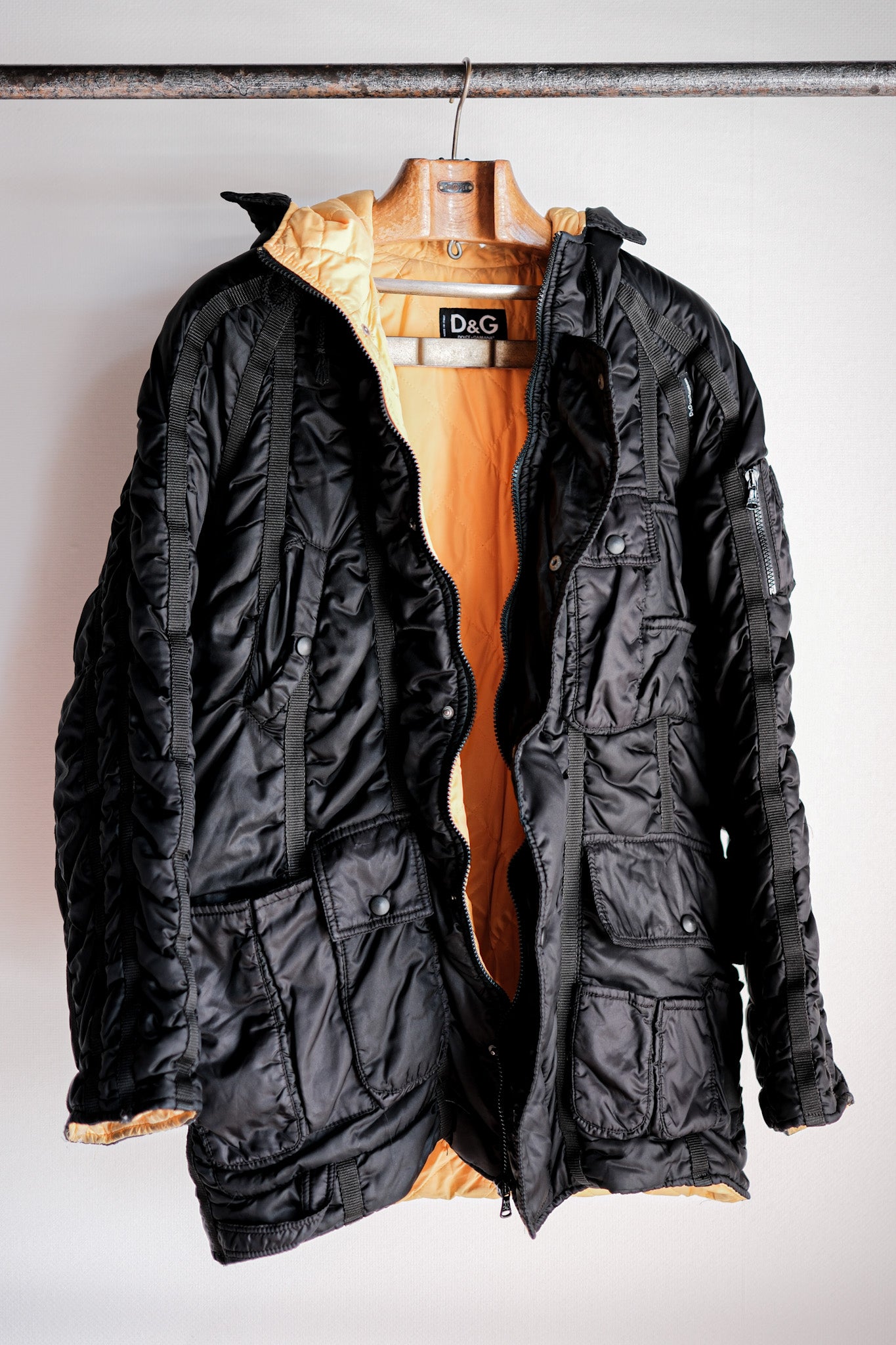 【~00's】Old DOLCE & GABBANA Multi Pocket Puffer Jacket Size.46
