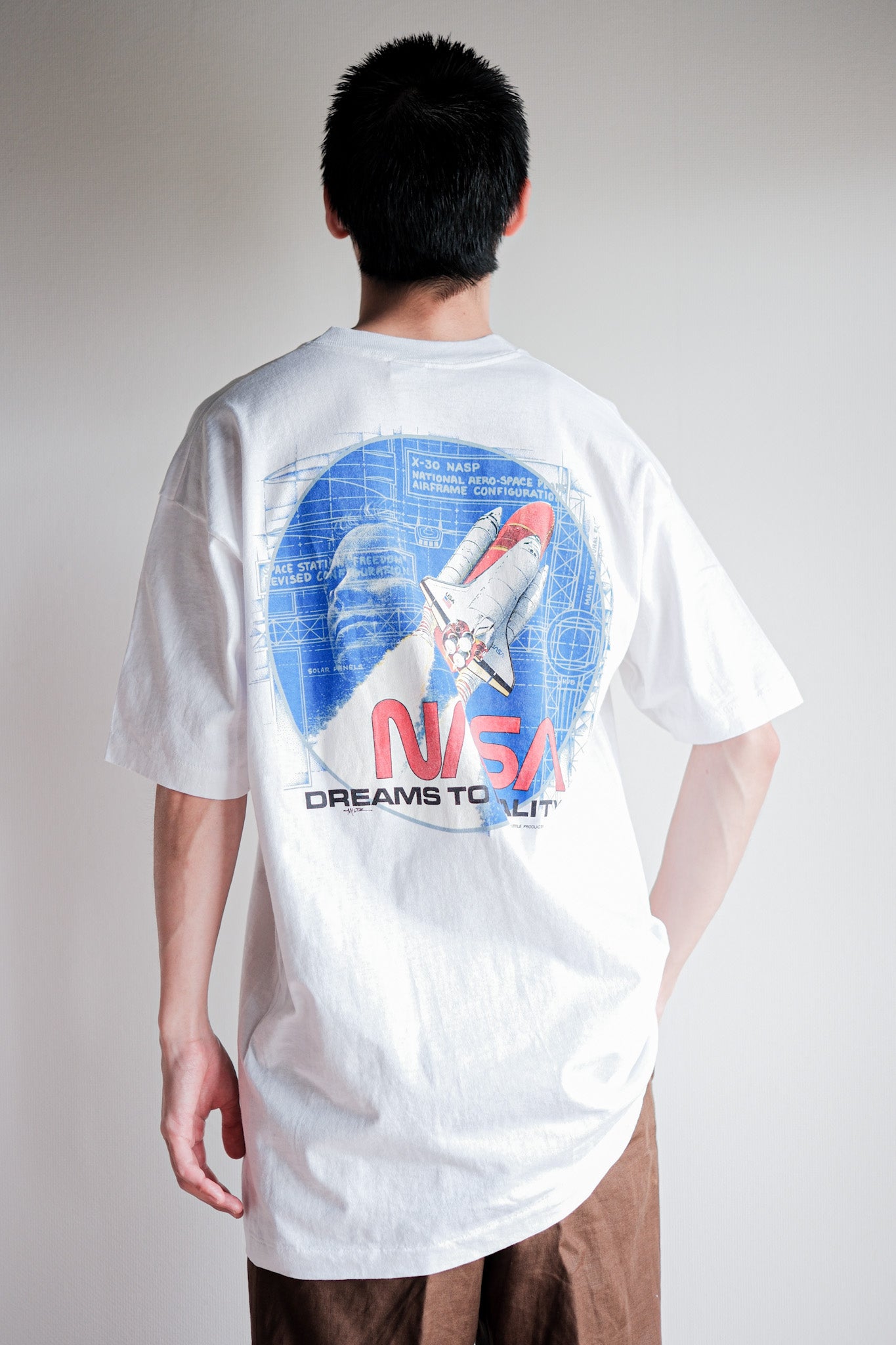【~90's】Vintage Federal Agency Print T-shirt Size.XL "NASA" "Made in U.S.A."