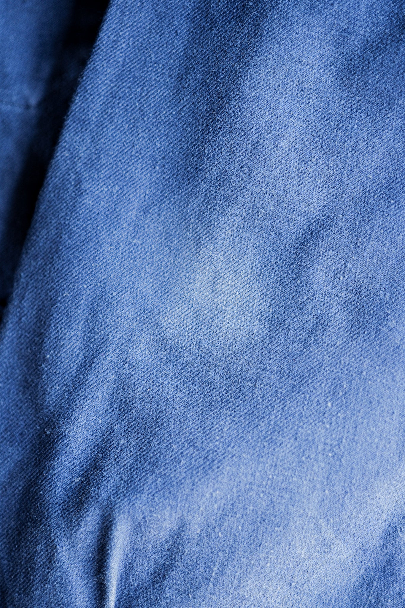 【~50's】French Army Blue Cotton Linen Twill Work Jacket