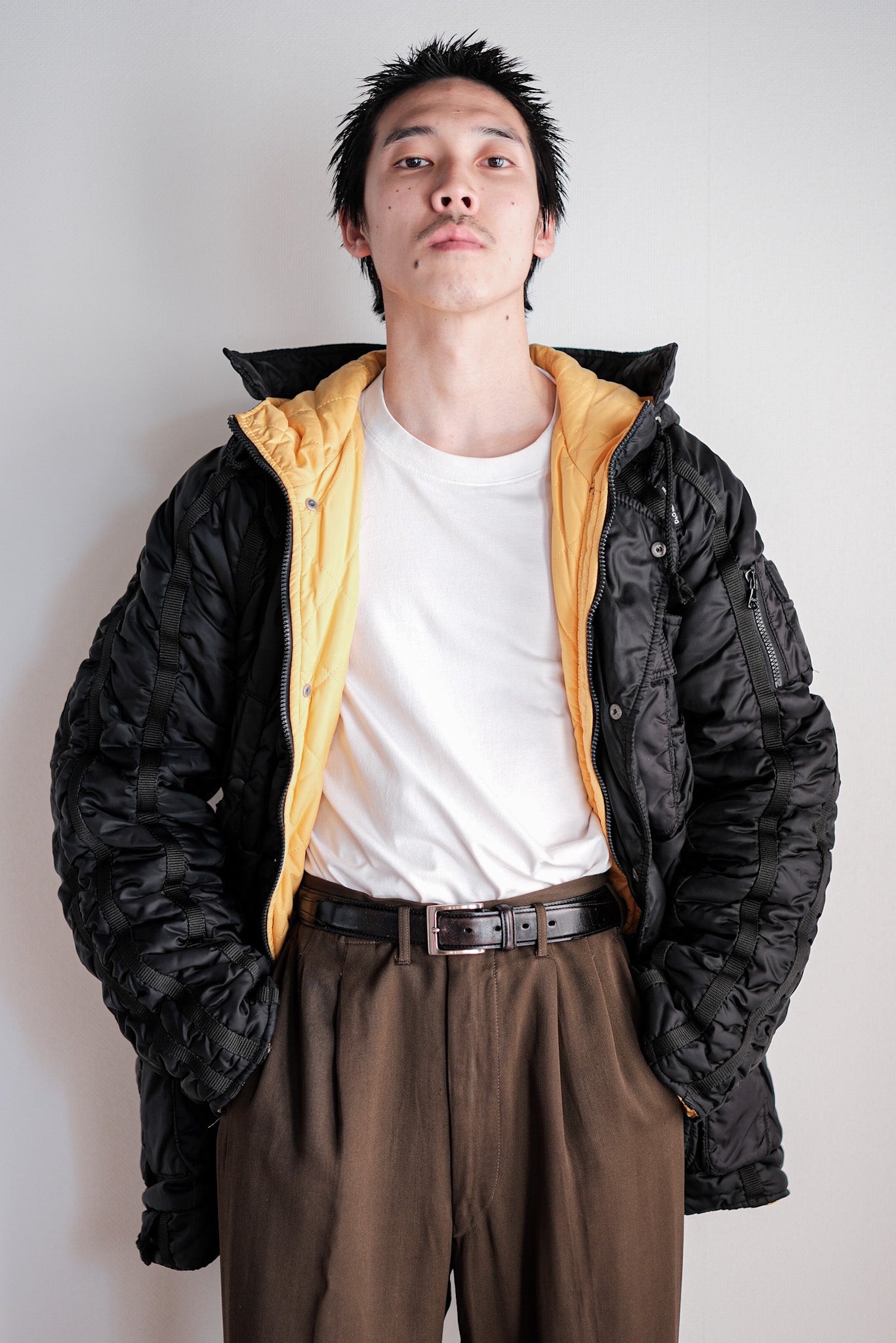 【~00's】Old DOLCE & GABBANA Multi Pocket Puffer Jacket Size.46