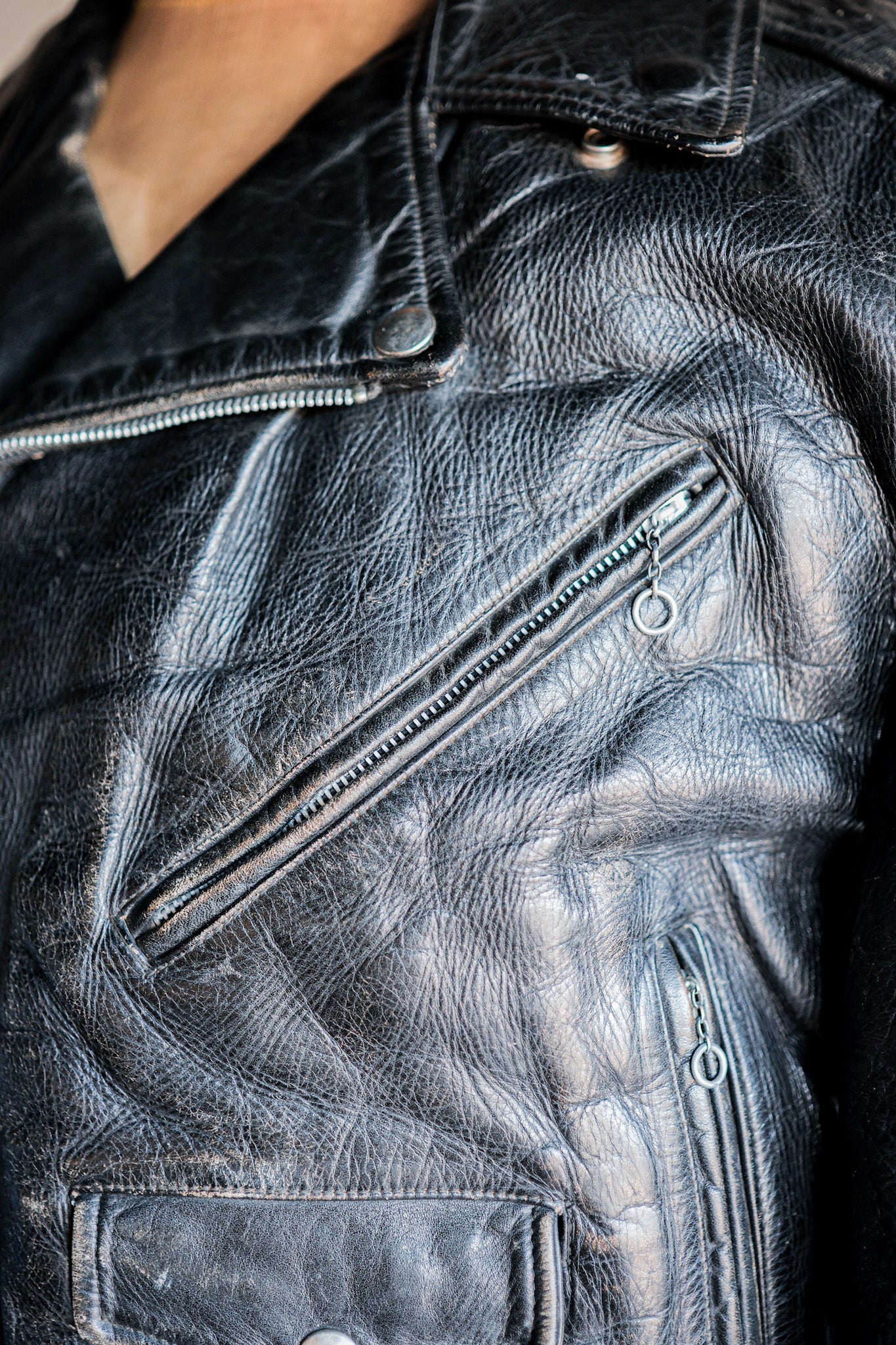 【~50's】American Vintage Two Star Horsehide Motorcycle Leather Jacket "WINDWARD"