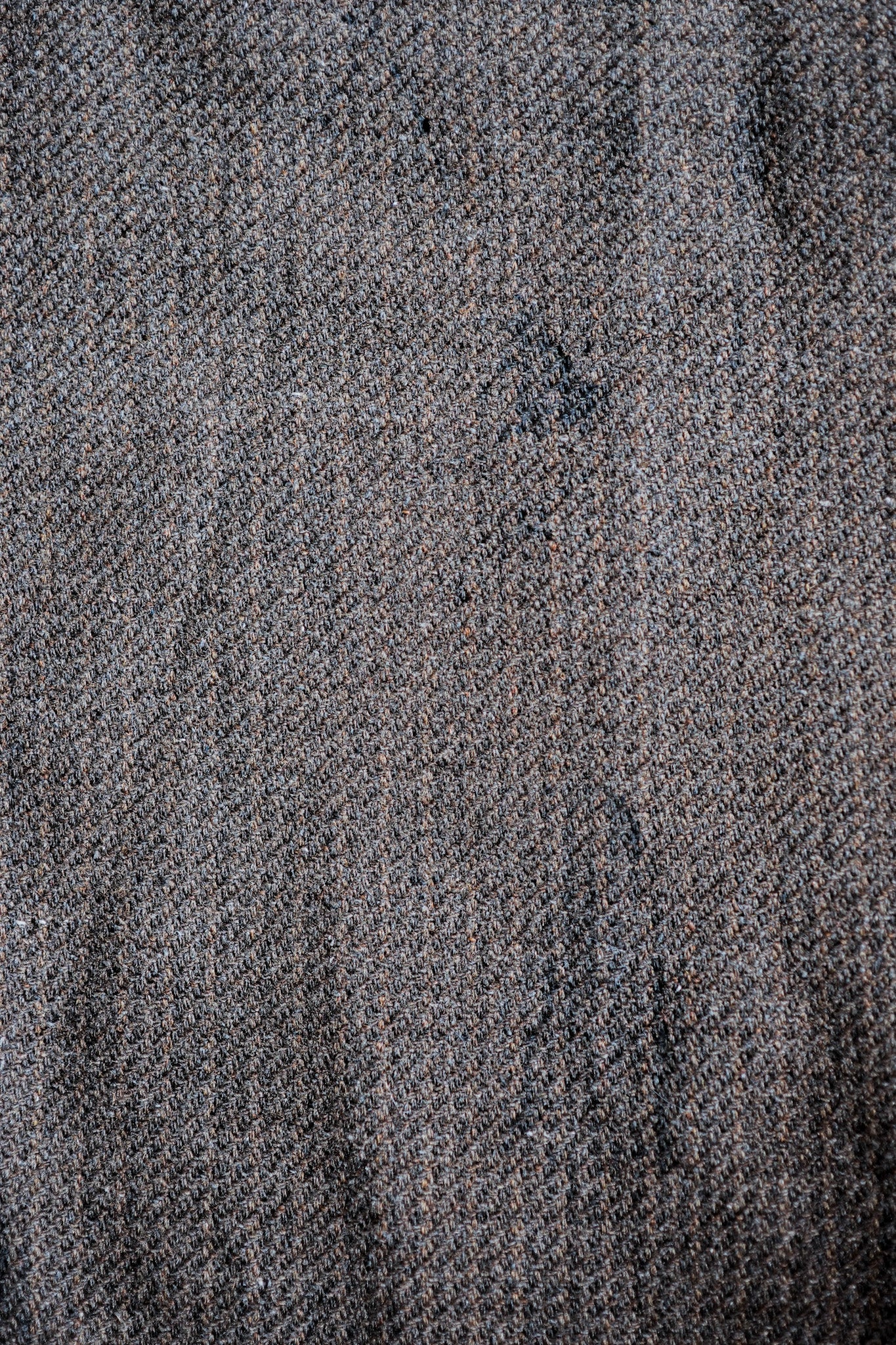 【~30's】French Vintage Brown Wool Hunting Jacket "Boro"