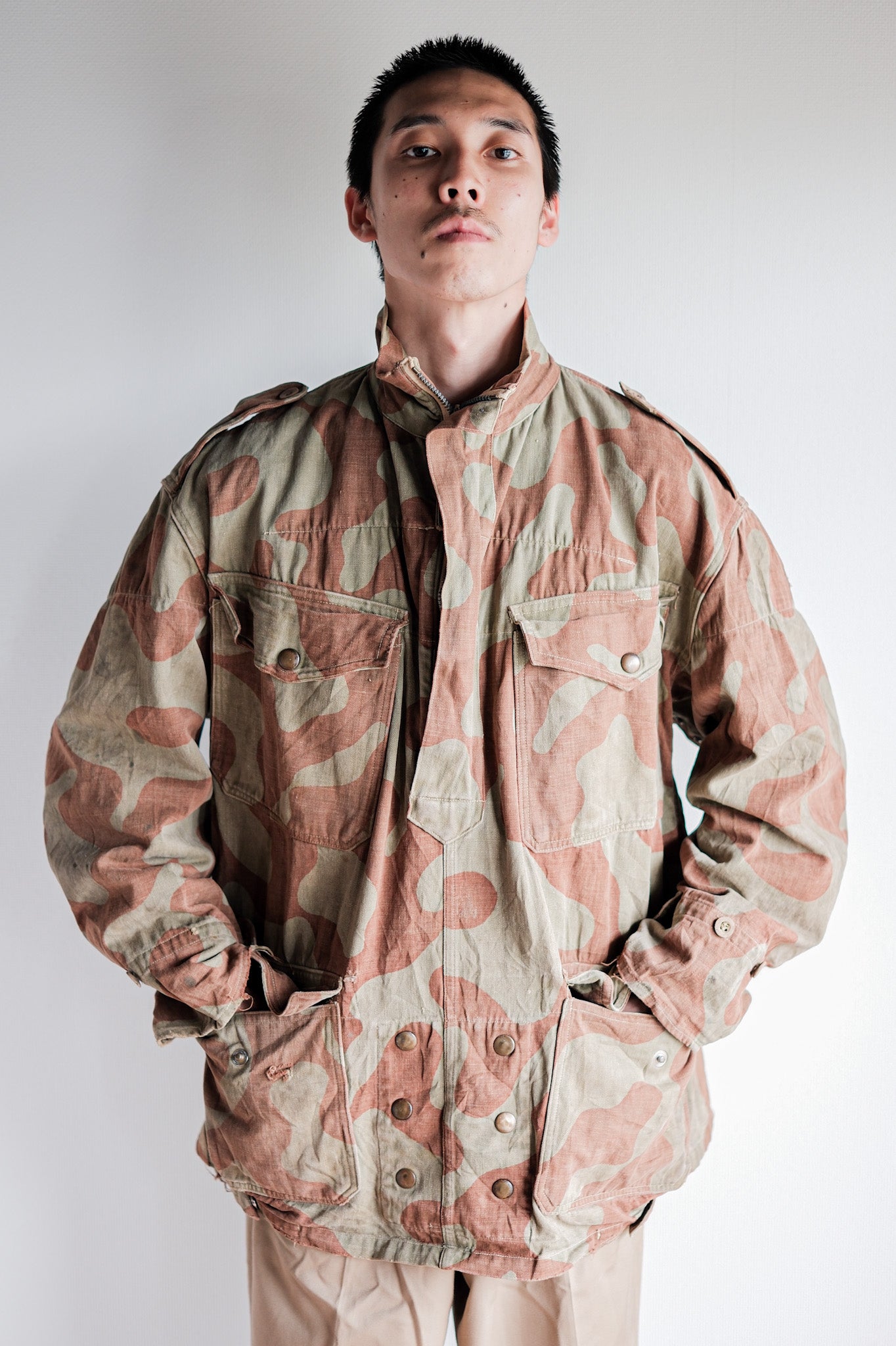 【~50's】Belgium Army Bataillon de Corée Camouflage Denison Smock