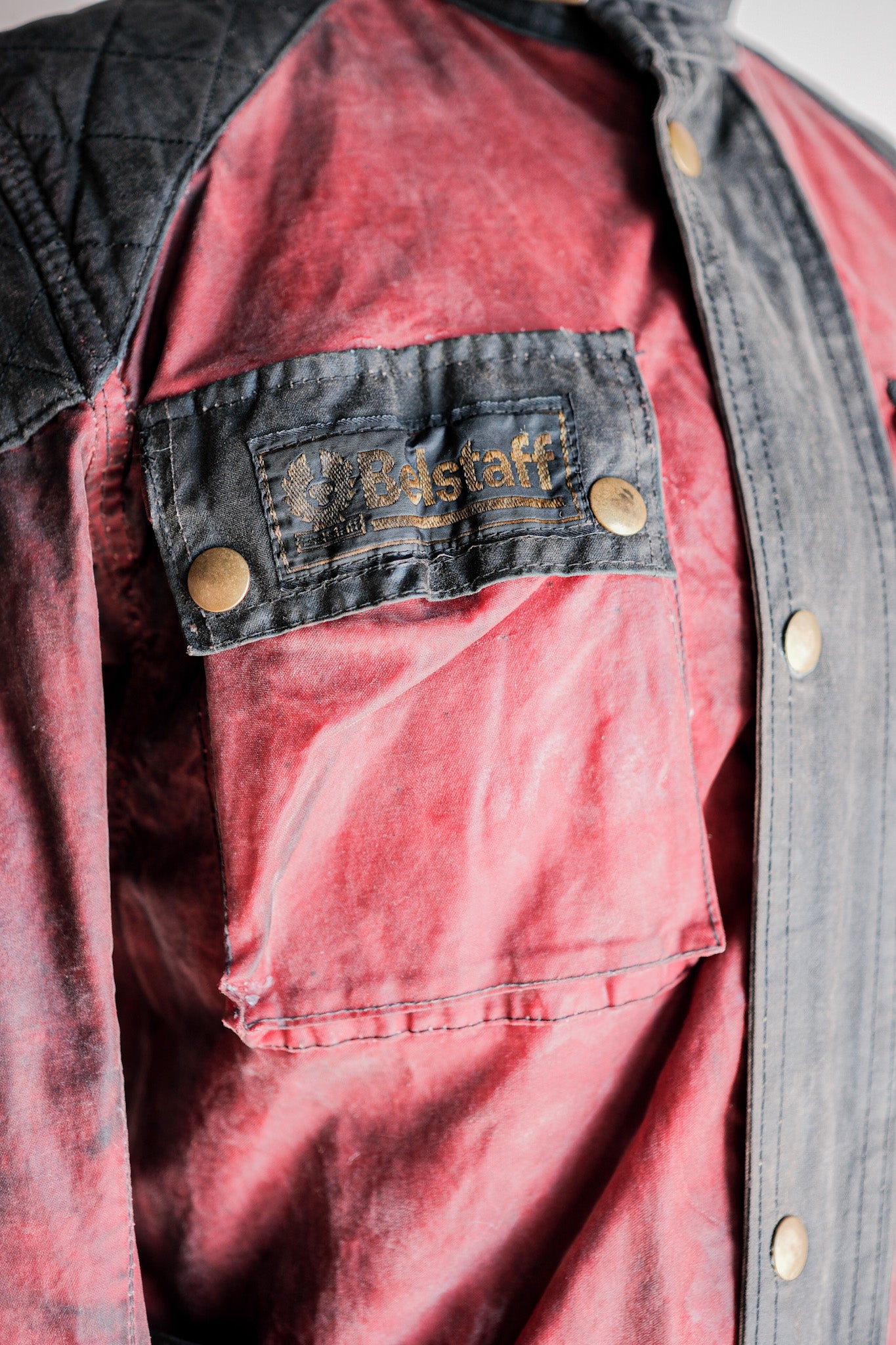 【~70's】Vintage Belstaff 2 Tone Red Waxed Jacket “TRIALMASTER" “Custom Order”