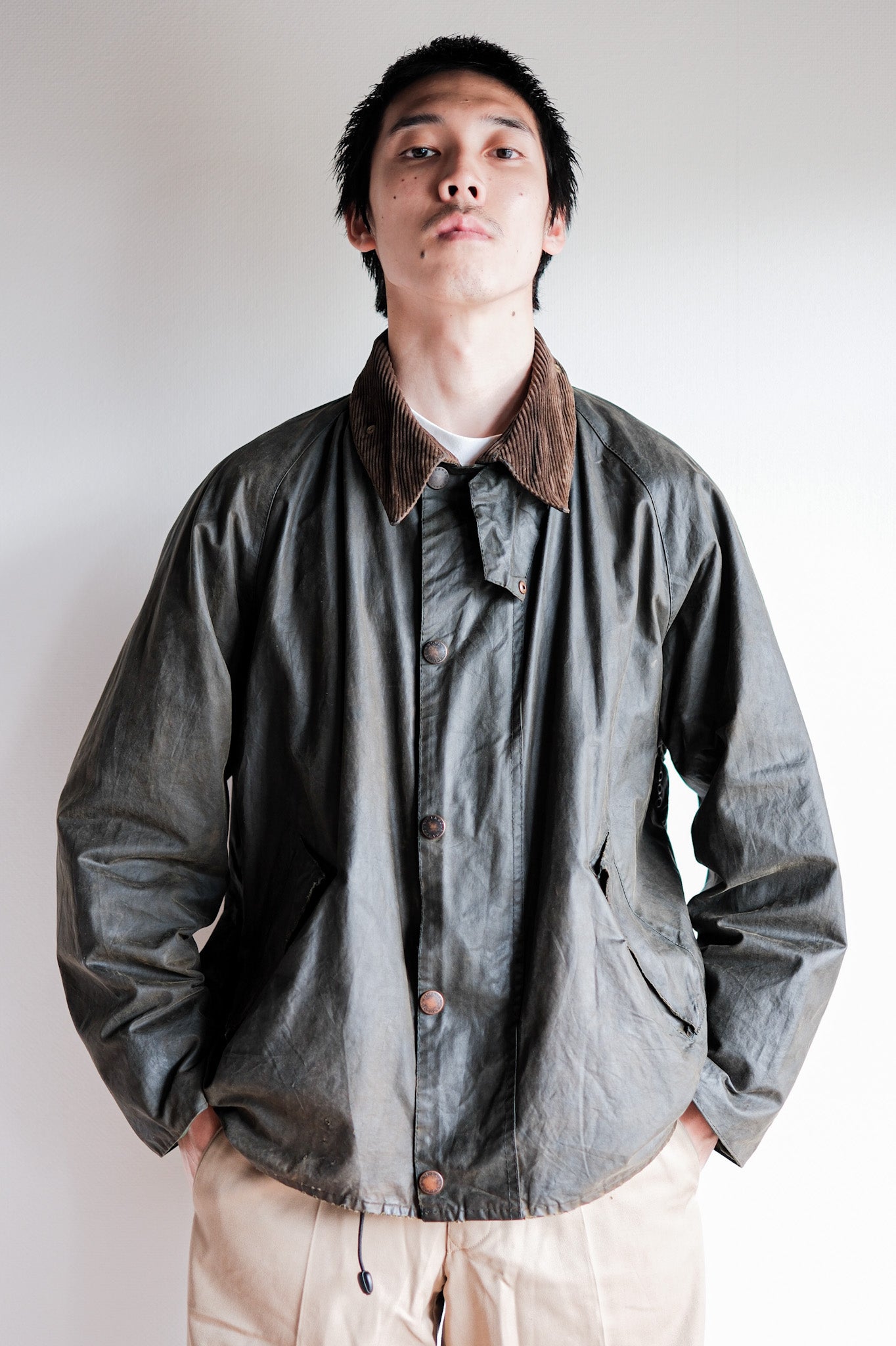 【~00's】Vintage Barbour "BEAULIEU JACKET" 3 Crest Size.42