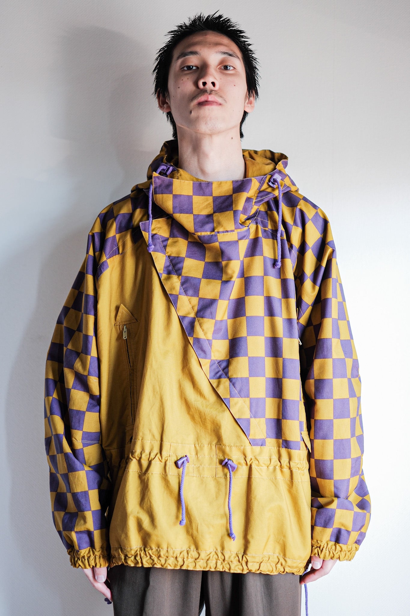 【~80's】German Vintage Checkerboard Anorak Parka
