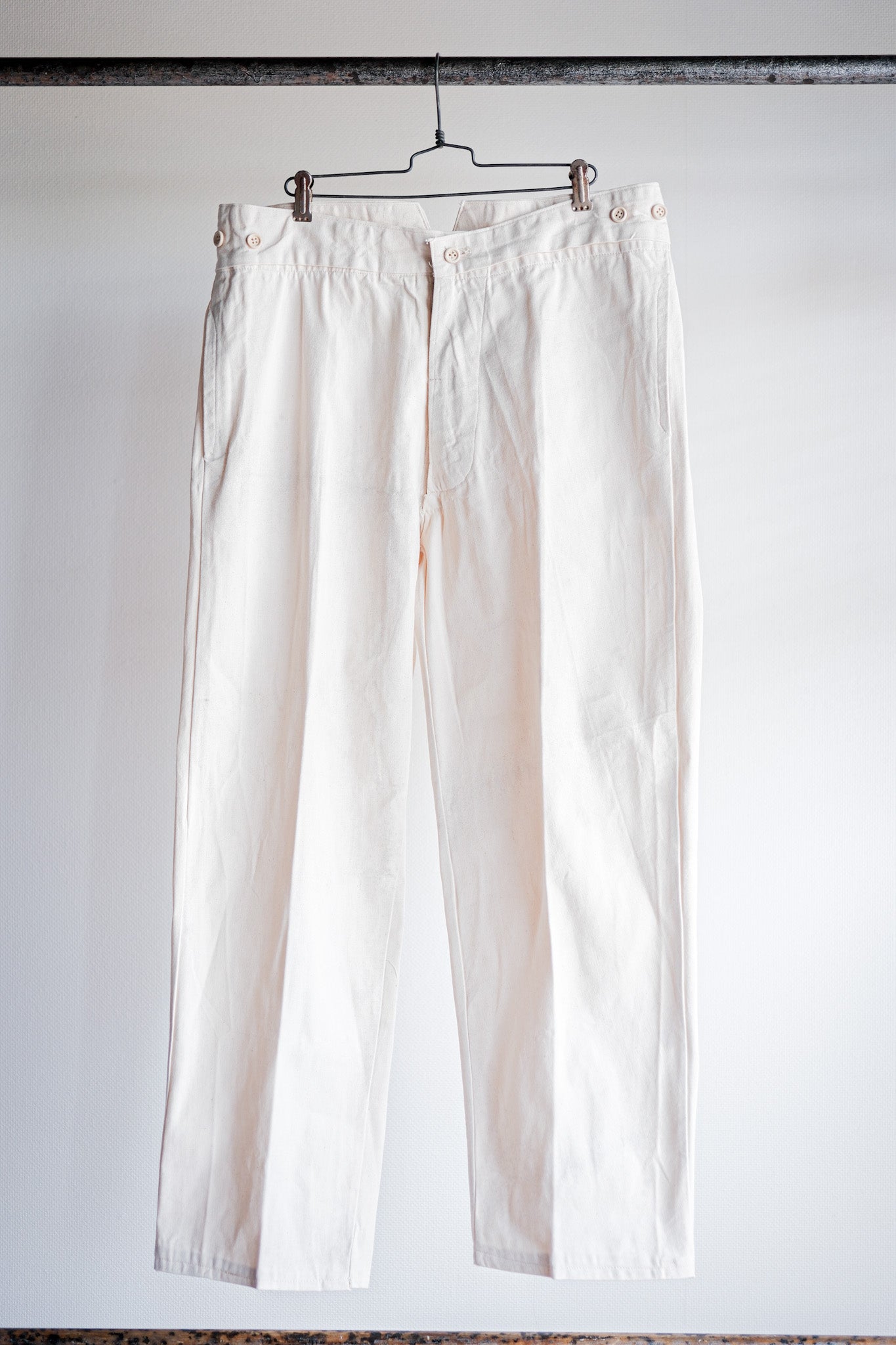 【~20’s】French Army Cotton Linen Trousers “Dead Stock”