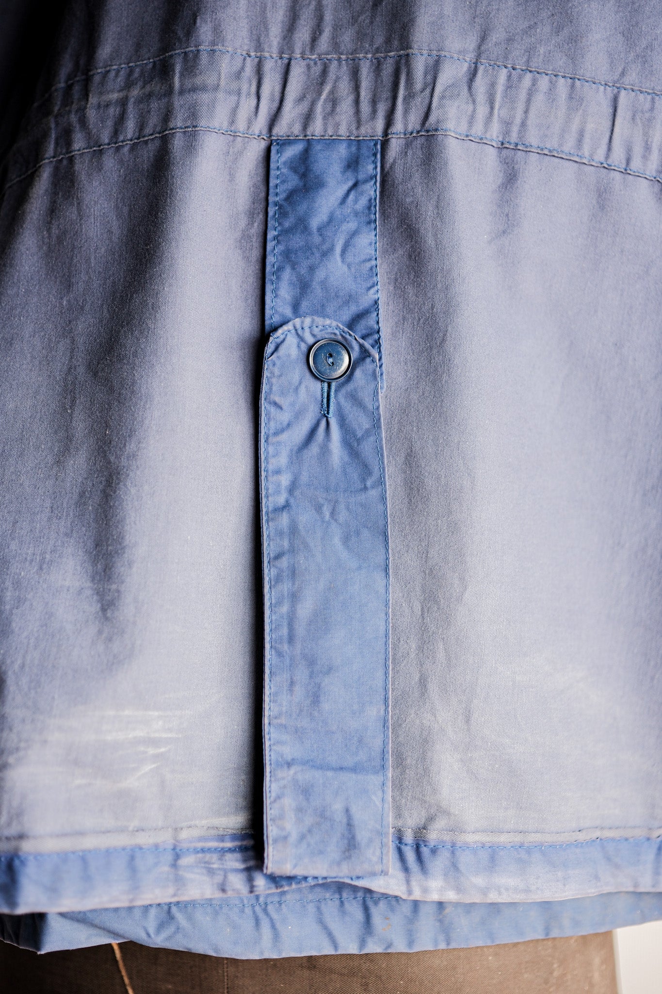 【~60's】British Vintage Blue Ventile Smock Size.LARGE "Blacks Of Greenock"