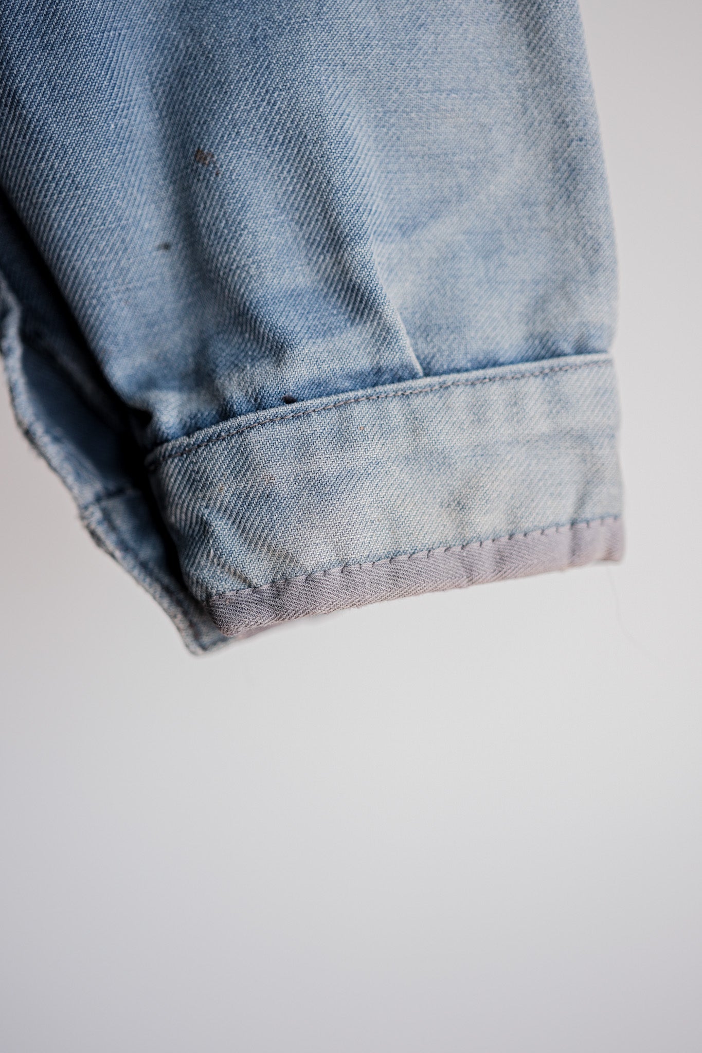 【~50’s】French Vintage Blue Cotton Twill Cyclist Jacket "Adolphe Lafont"