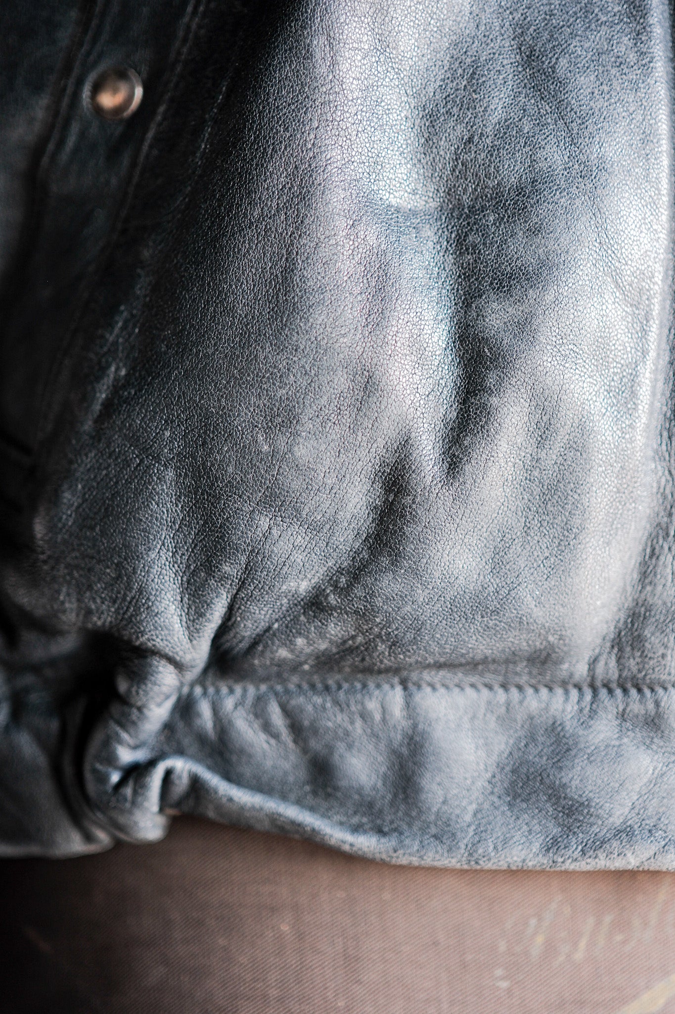 【~70's】French Air Force Pilot Leather Jacket Size.104L