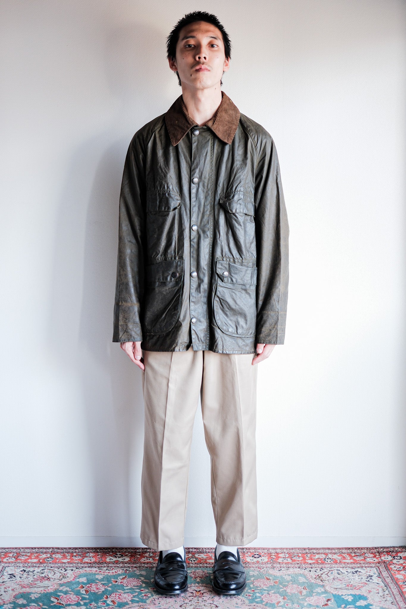 【~80’s】Vintage Barbour "BEDALE" 2 Crest Size.38 "4 Pockets"
