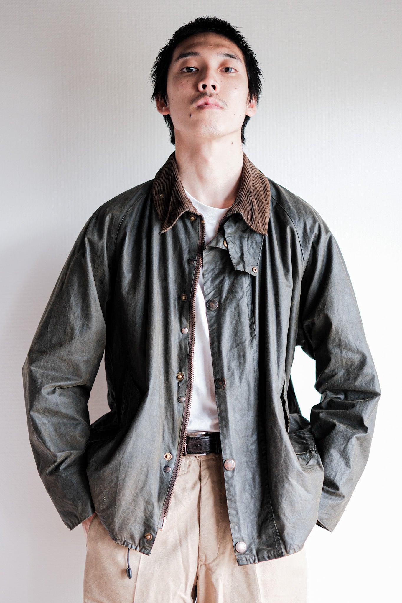 【~00's】Vintage Barbour "BEAULIEU JACKET" 3 Crest Size.42