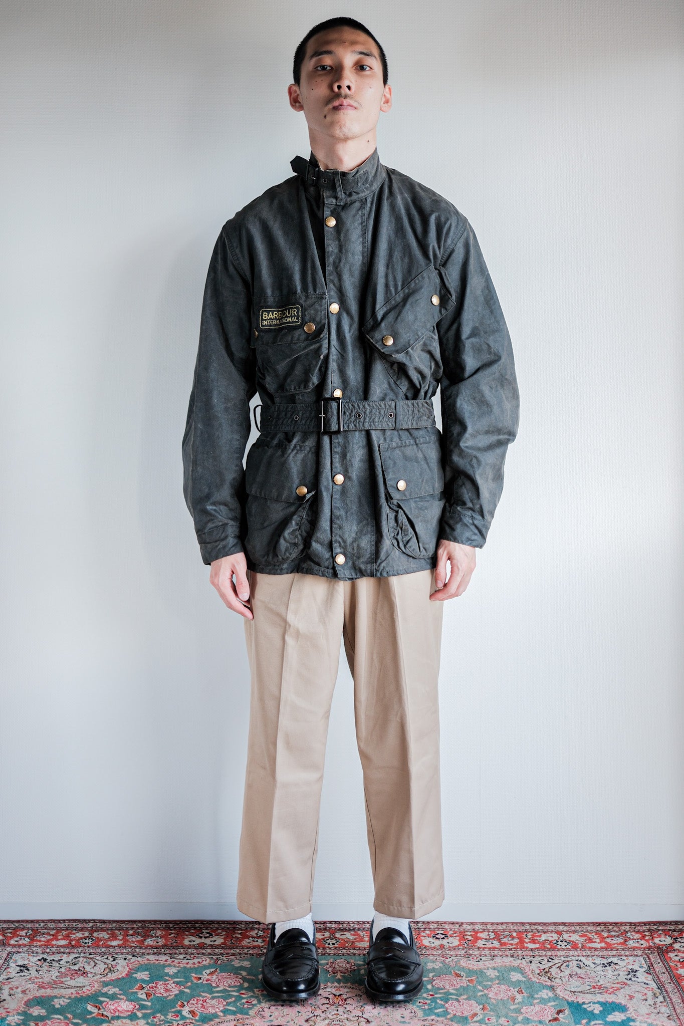 【~80's】Vintage Barbour "INTERNATIONAL SUIT" 2 Crest Size.38