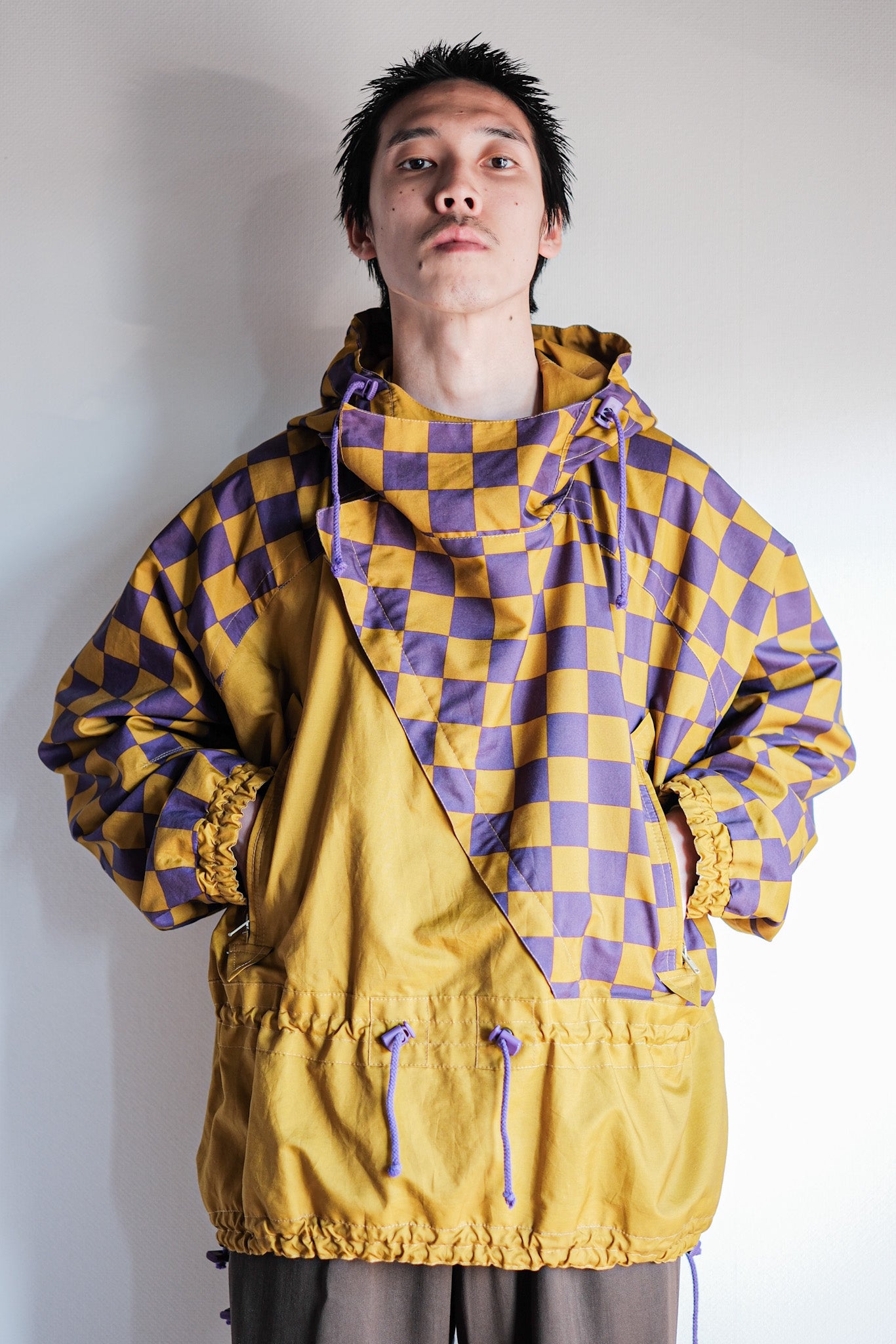 【~80's】German Vintage Checkerboard Anorak Parka