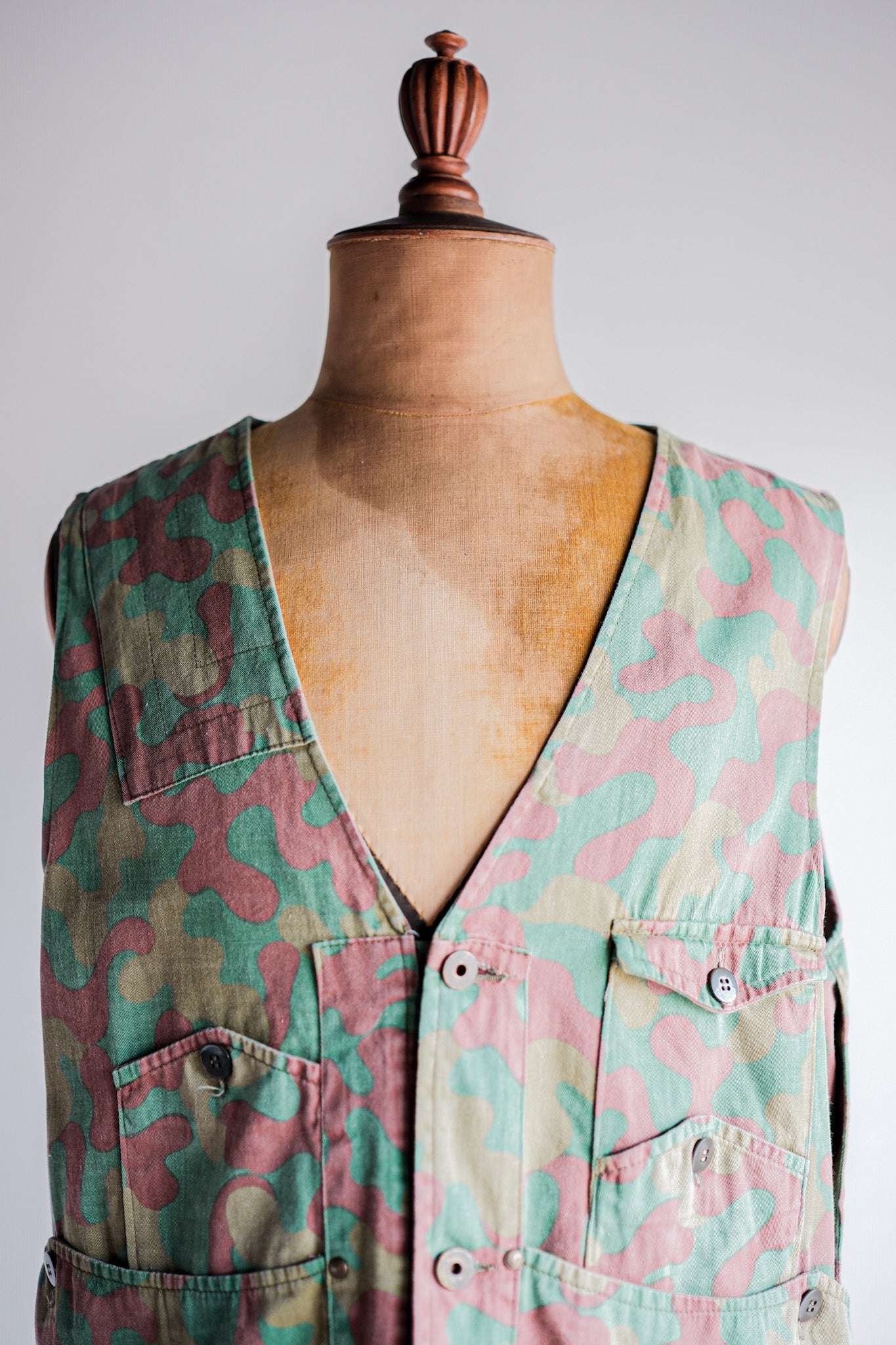 【~60's】Italian Vintage San Marco Camouflage Hunting Vest