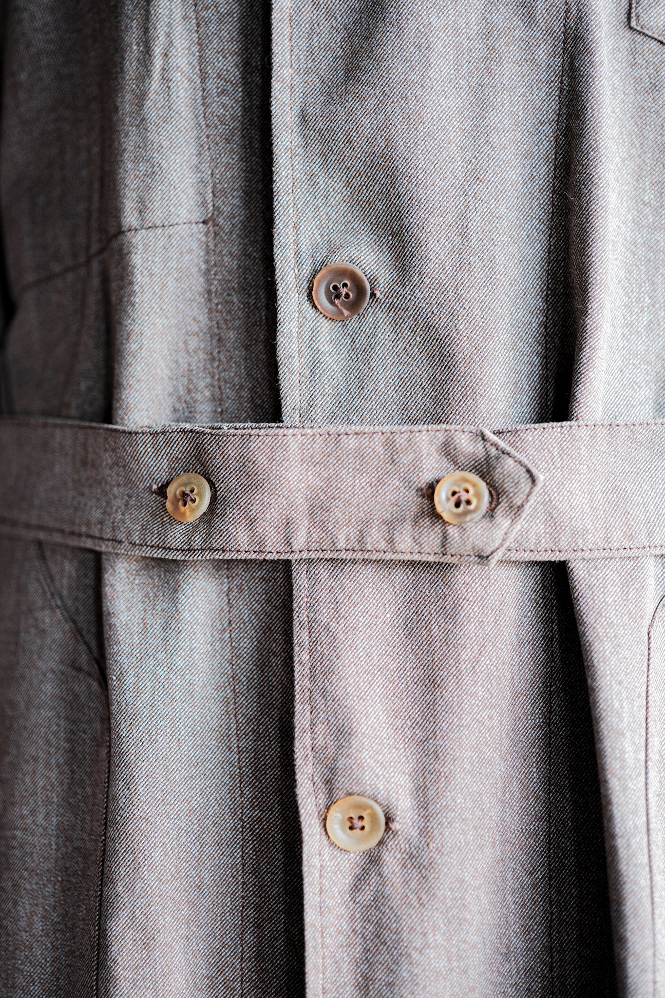 【~40's】French Vintage Brown Chambray Atelier Coat “Dead Stock”