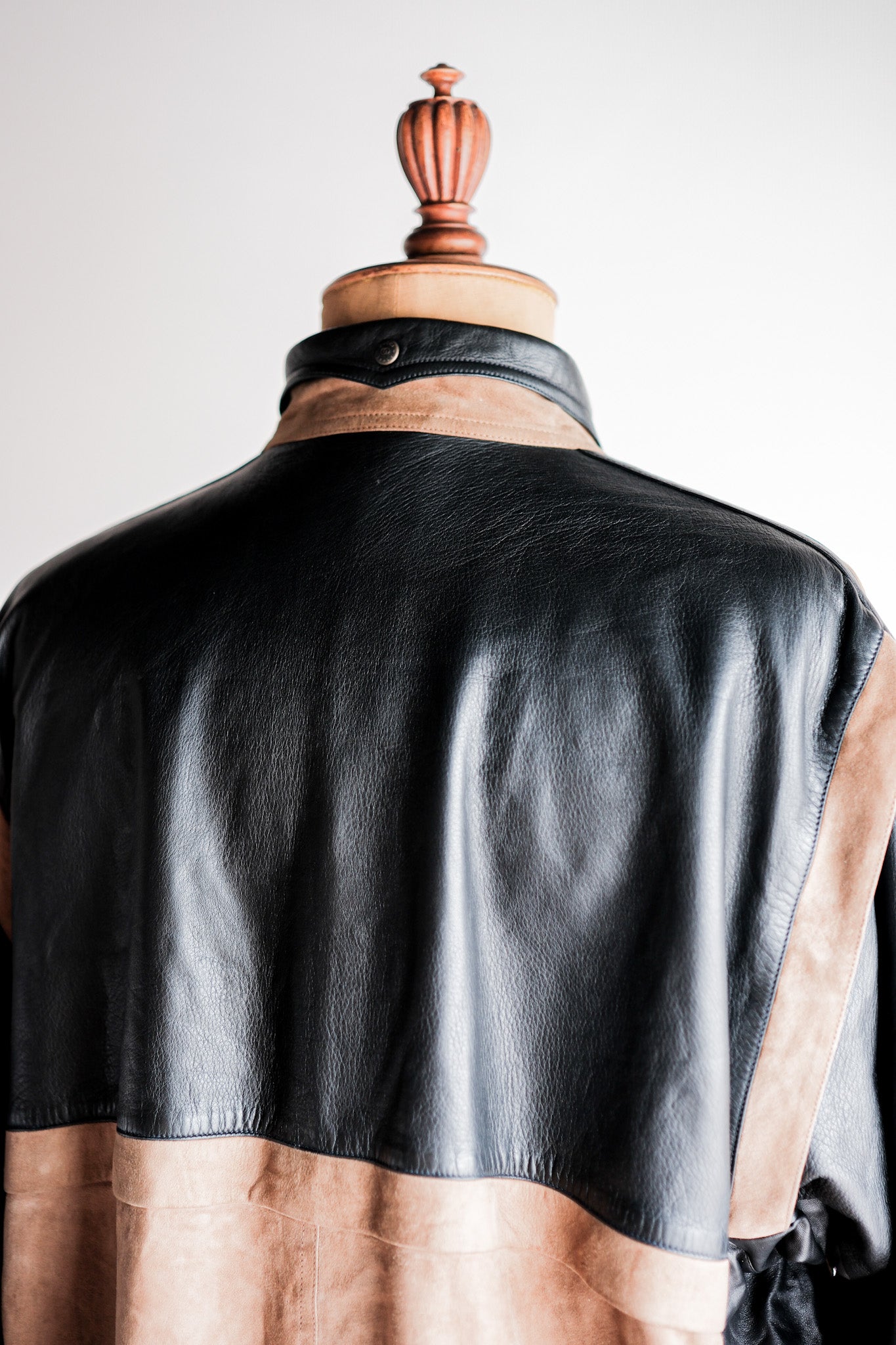 【~70’s】Old GUCCI 2 Tone Leather Jacket Size.50