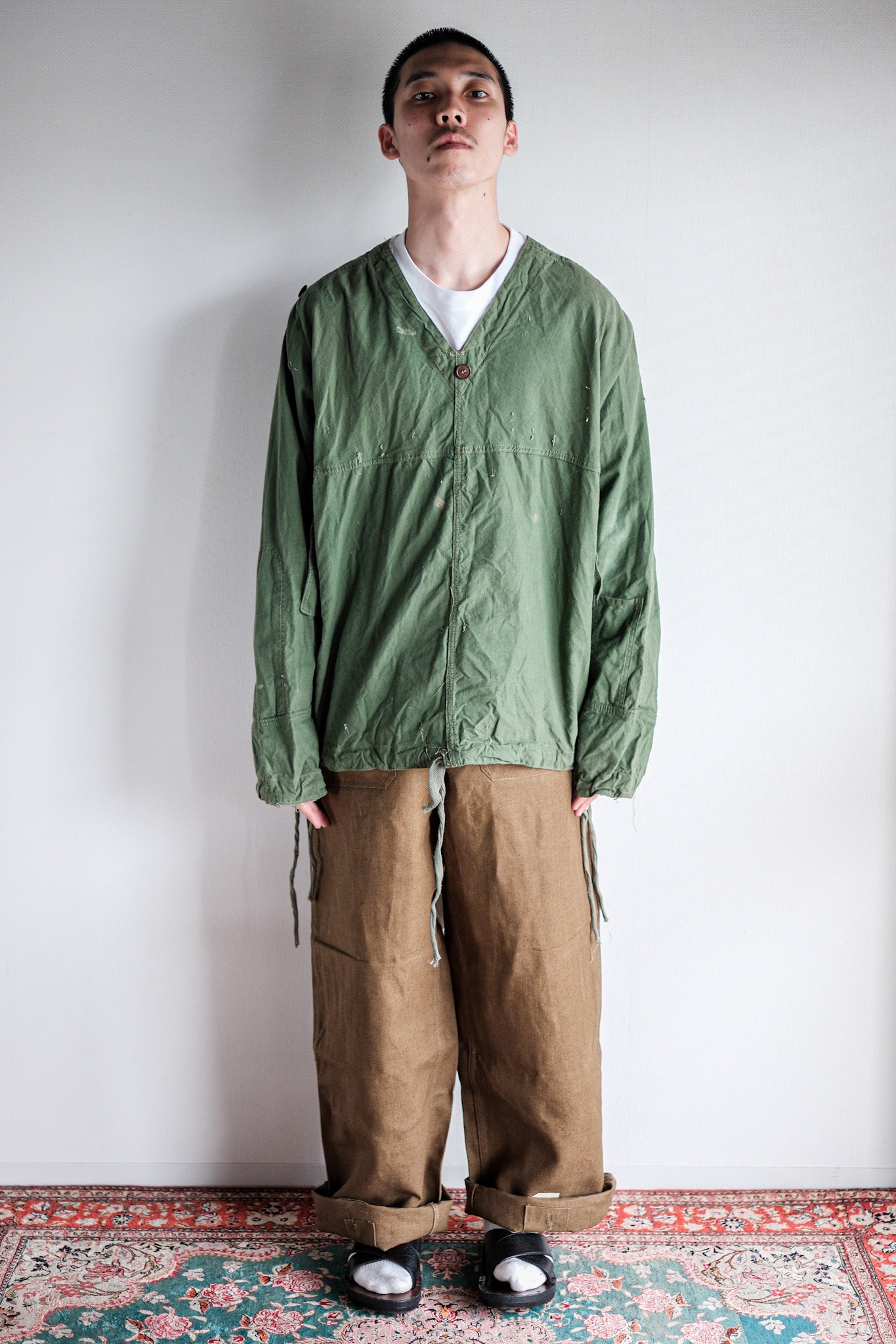 【~30's】French Army M35 Motorcycle Pants "Linen Type" "Dead Stock"