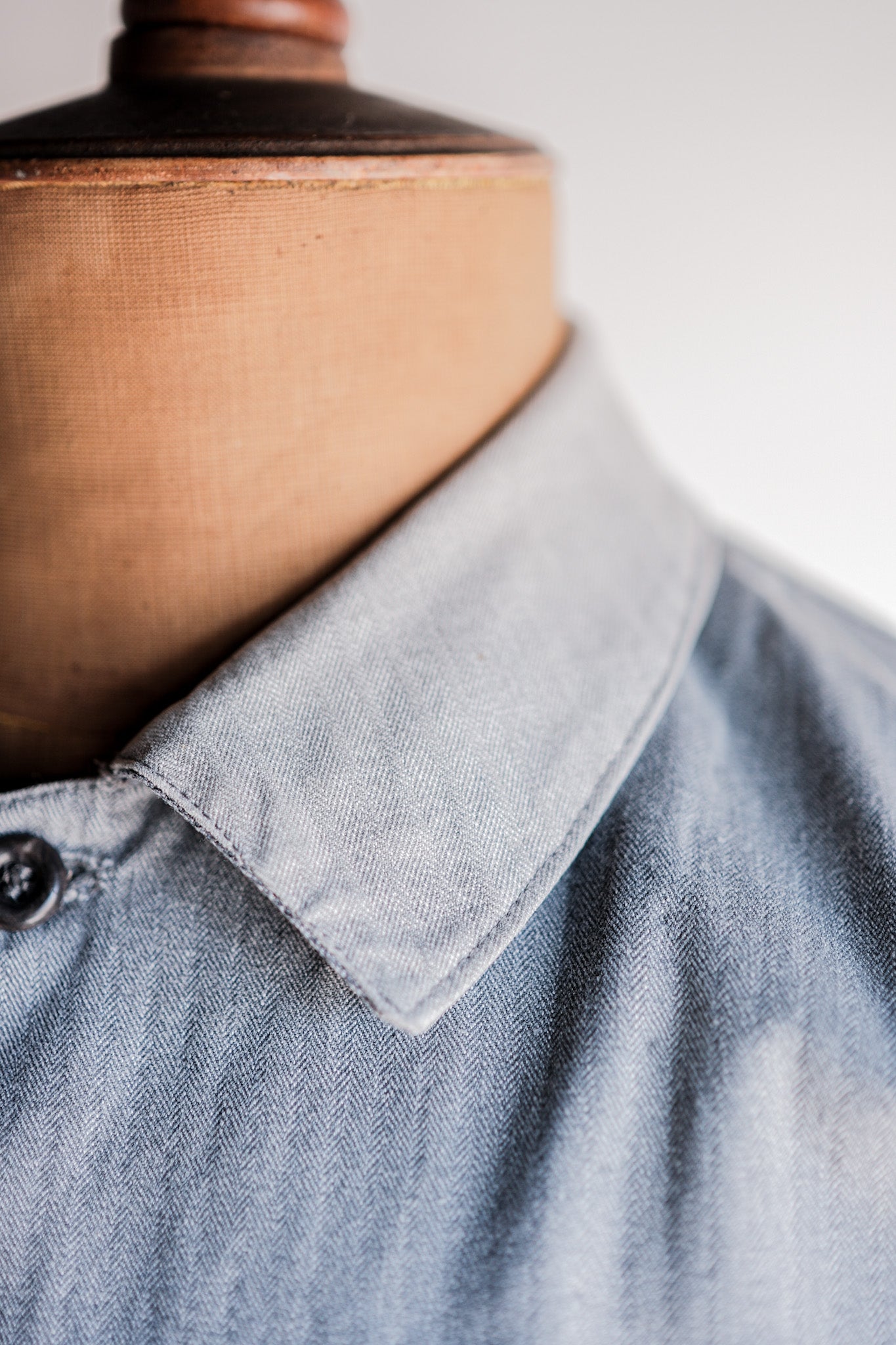 【~50's】Europe Vintage Salt & Pepper HBT Cotton Work Jacket "6 Buttons"